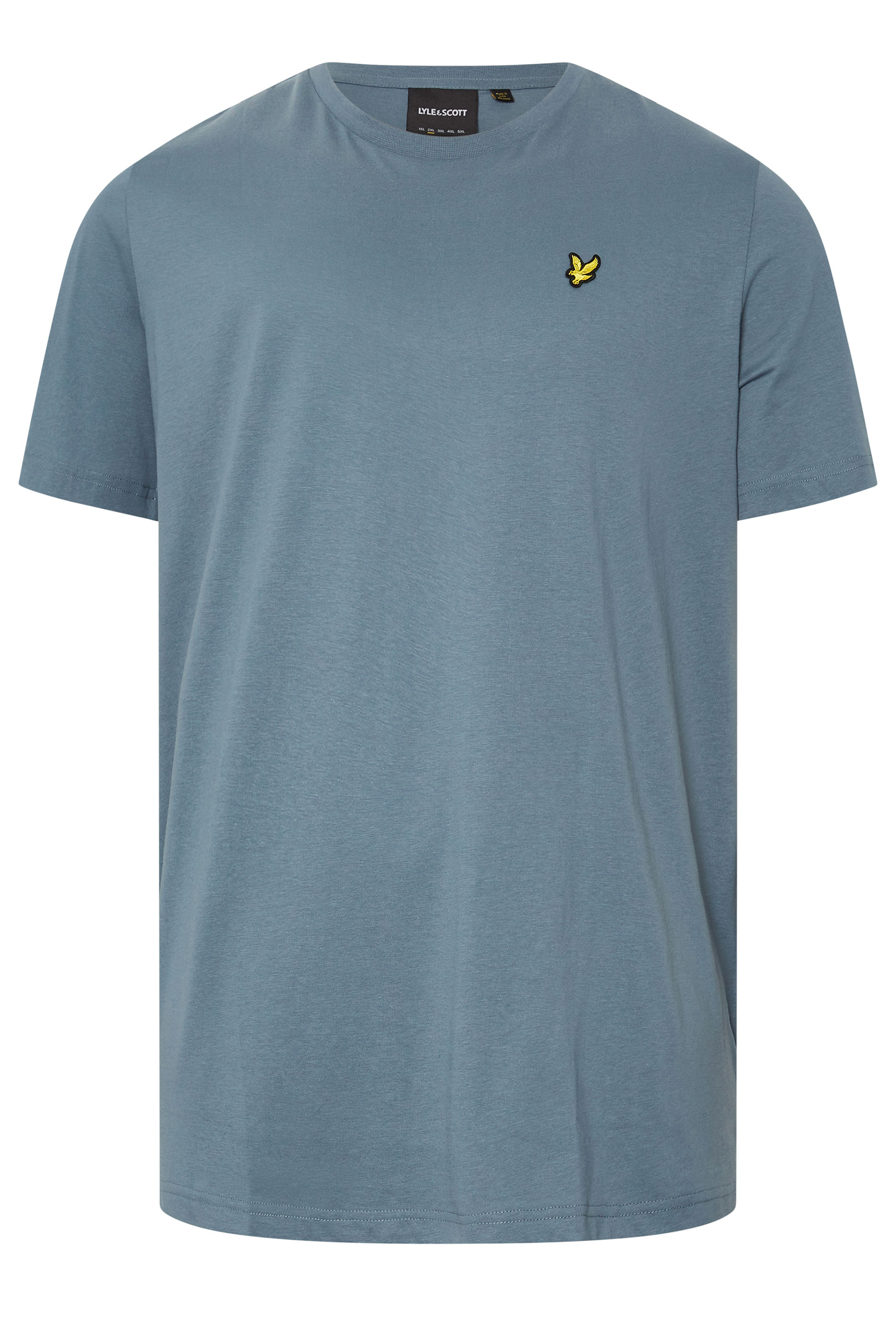 LYLE & SCOTT Big & Tall Blue Plain T-Shirt | BadRhino 2