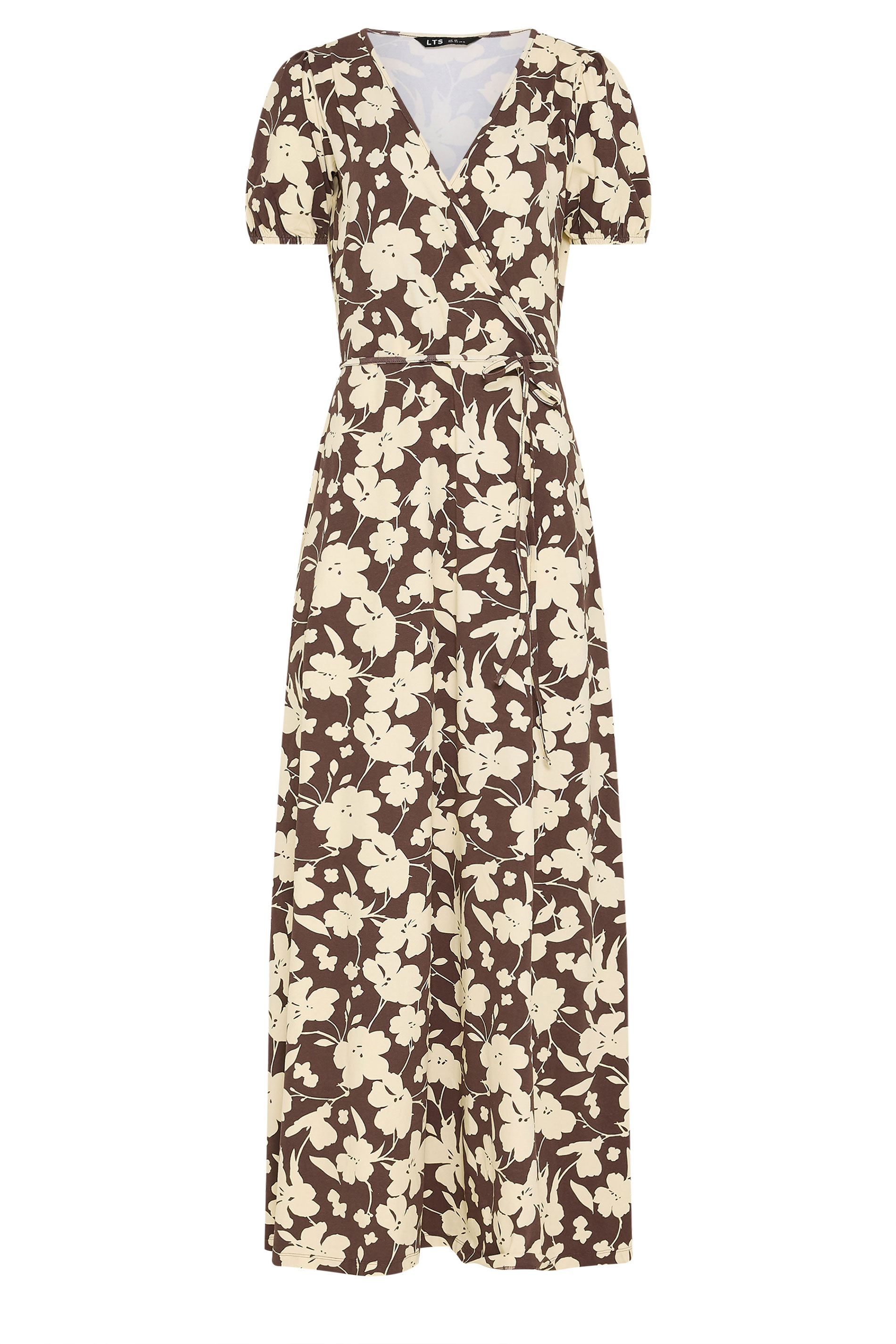 LTS Tall Women's Brown Floral Wrap Maxi Dress | Long Tall Sally 5