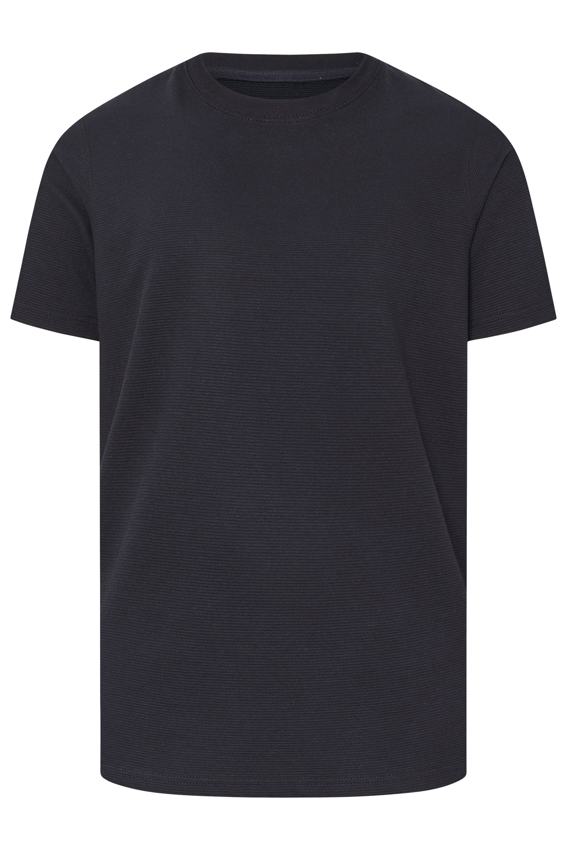 BadRhino Big & Tall Navy Blue Ottoman Textured T-Shirt | BadRhino 6