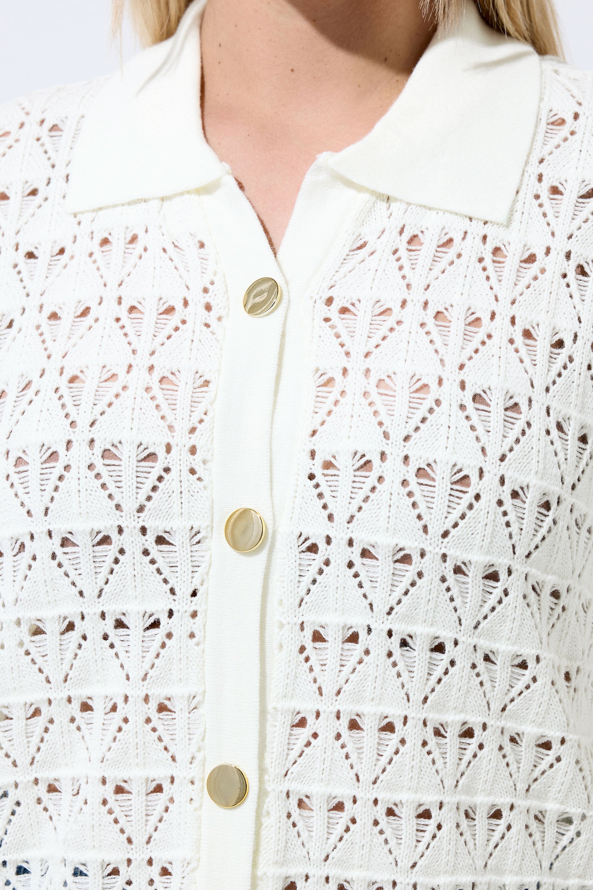 LIMITED COLLECTION Plus Size White Crochet Shirt | Yours Clothing 4