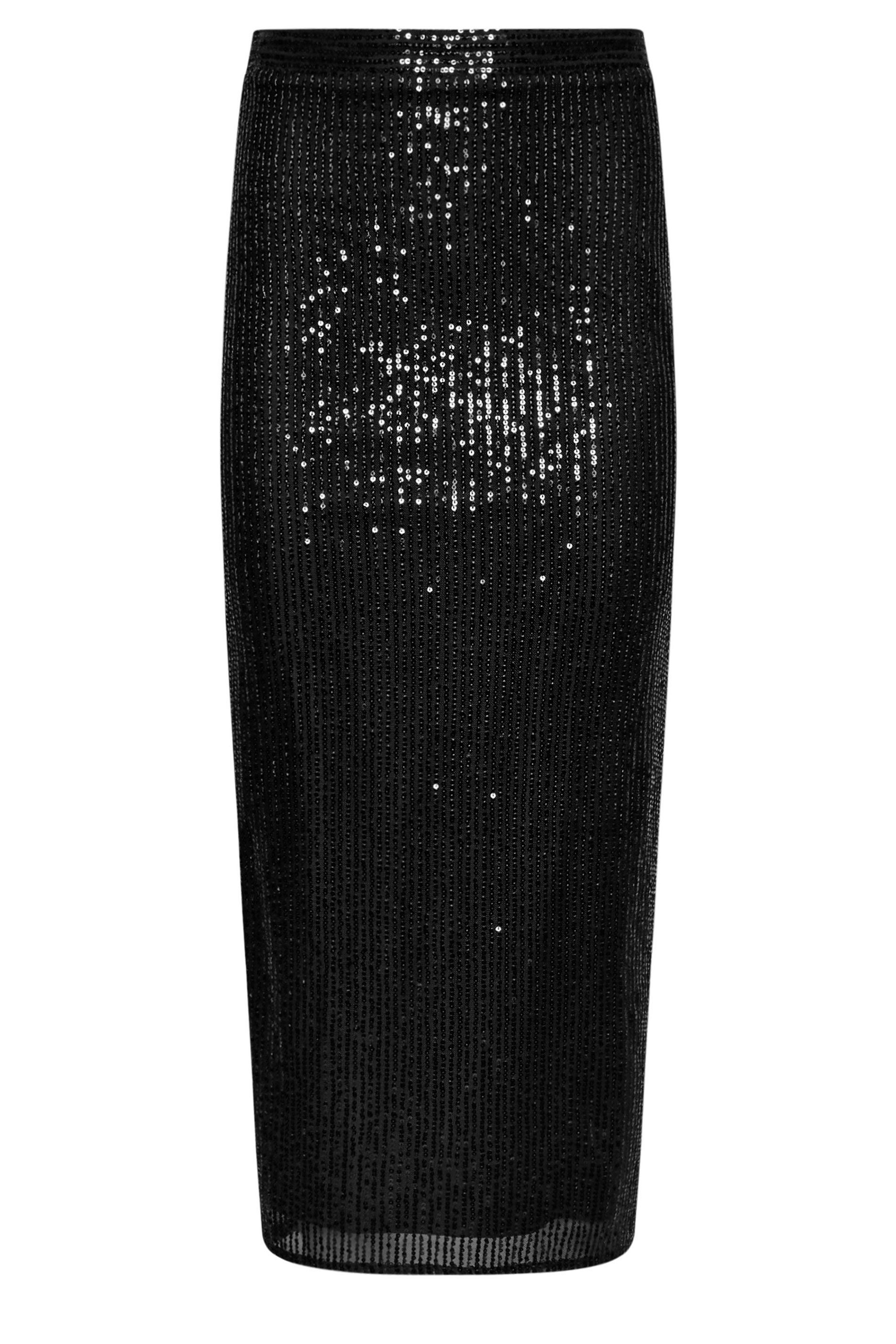 PixieGirl Petite Women's Black Sequin Embellished Maxi Skirt | PixieGirl 6