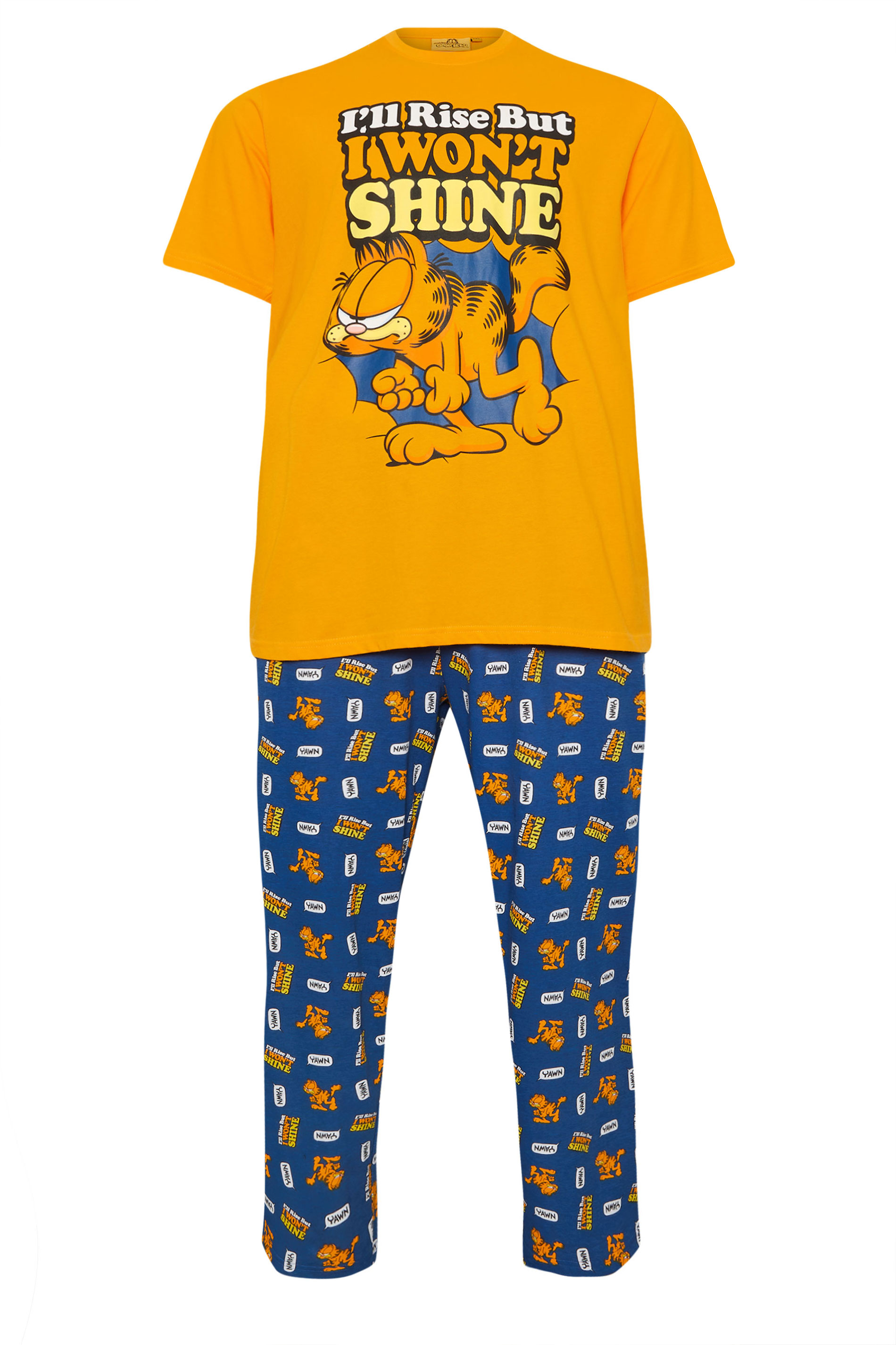 BadRhino Orange & Navy Blue Garfield Pyjama Set | BadRhino 4
