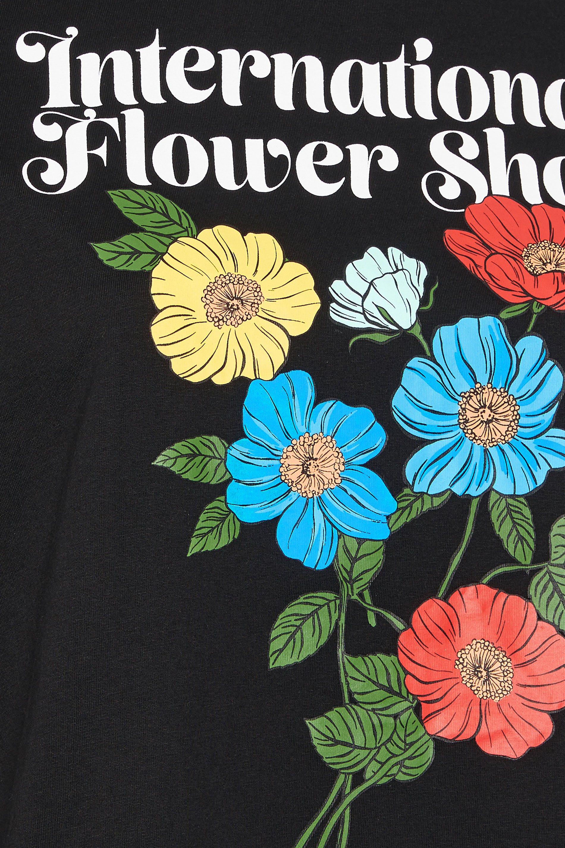 LIMITED COLLECTION Plus Size Black 'Flower Show' Graphic T-Shirt | Yours Clothing 6