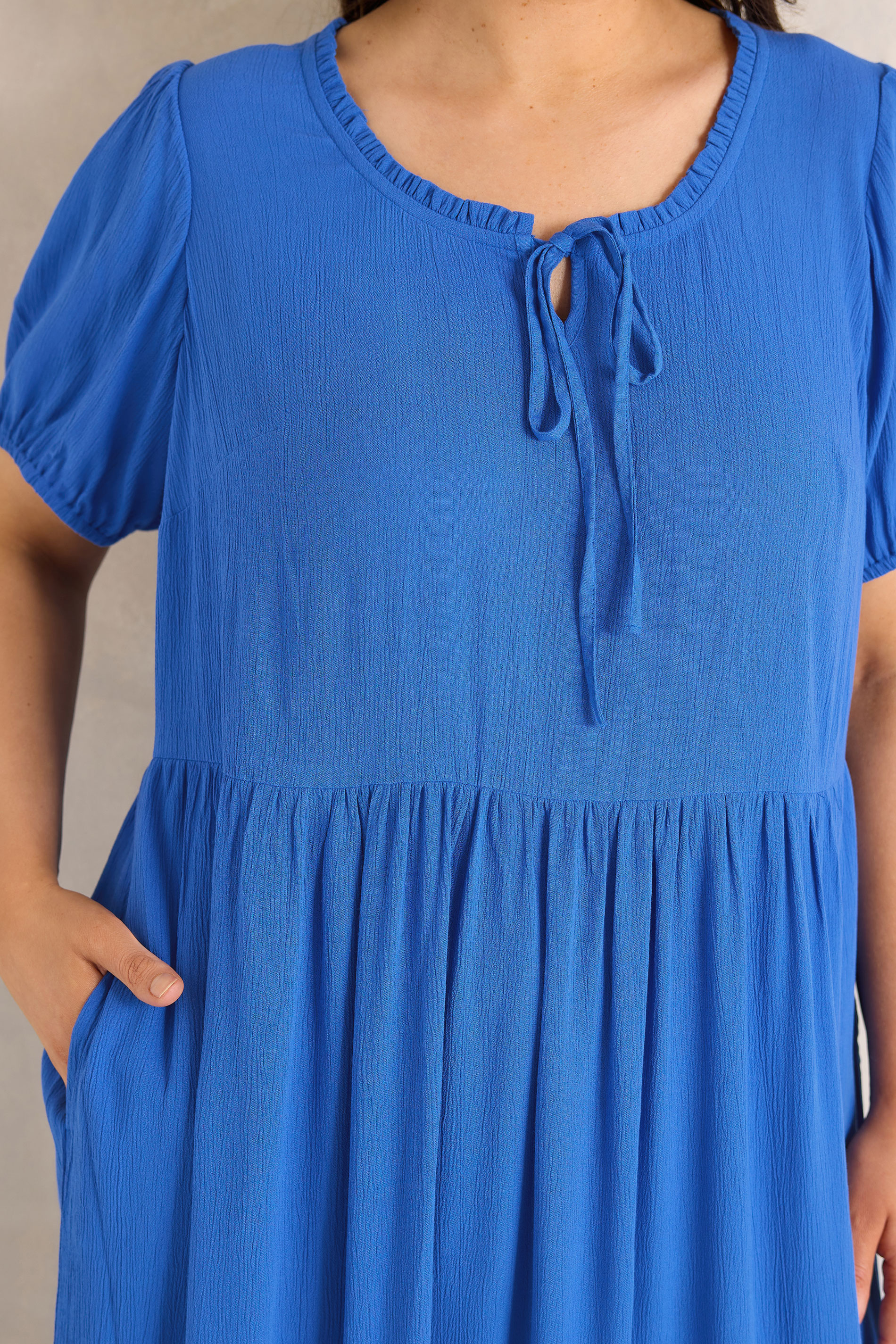 EVANS Plus Size Cobalt Blue Tiered Dress | Evans 4
