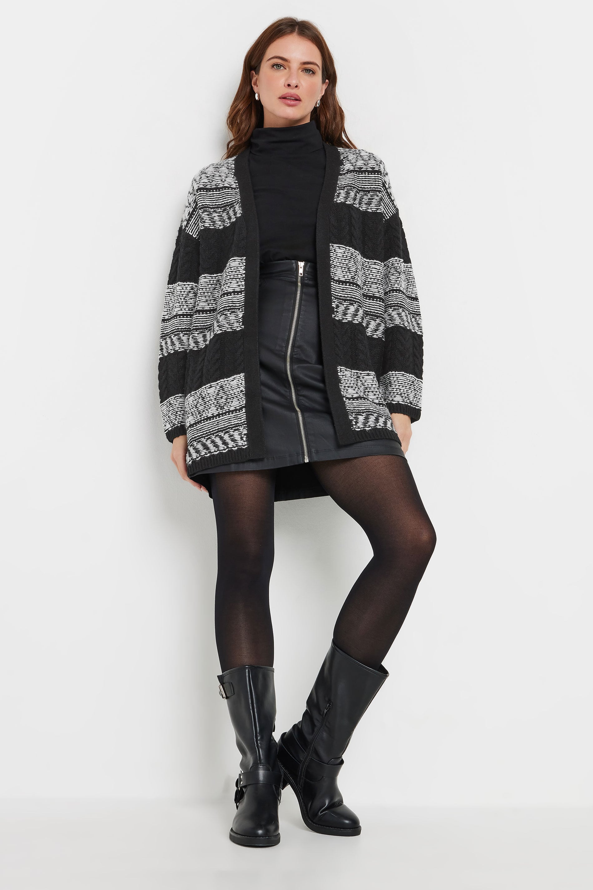 M&Co Black Fairisle Longline Cardigan | M&Co  4