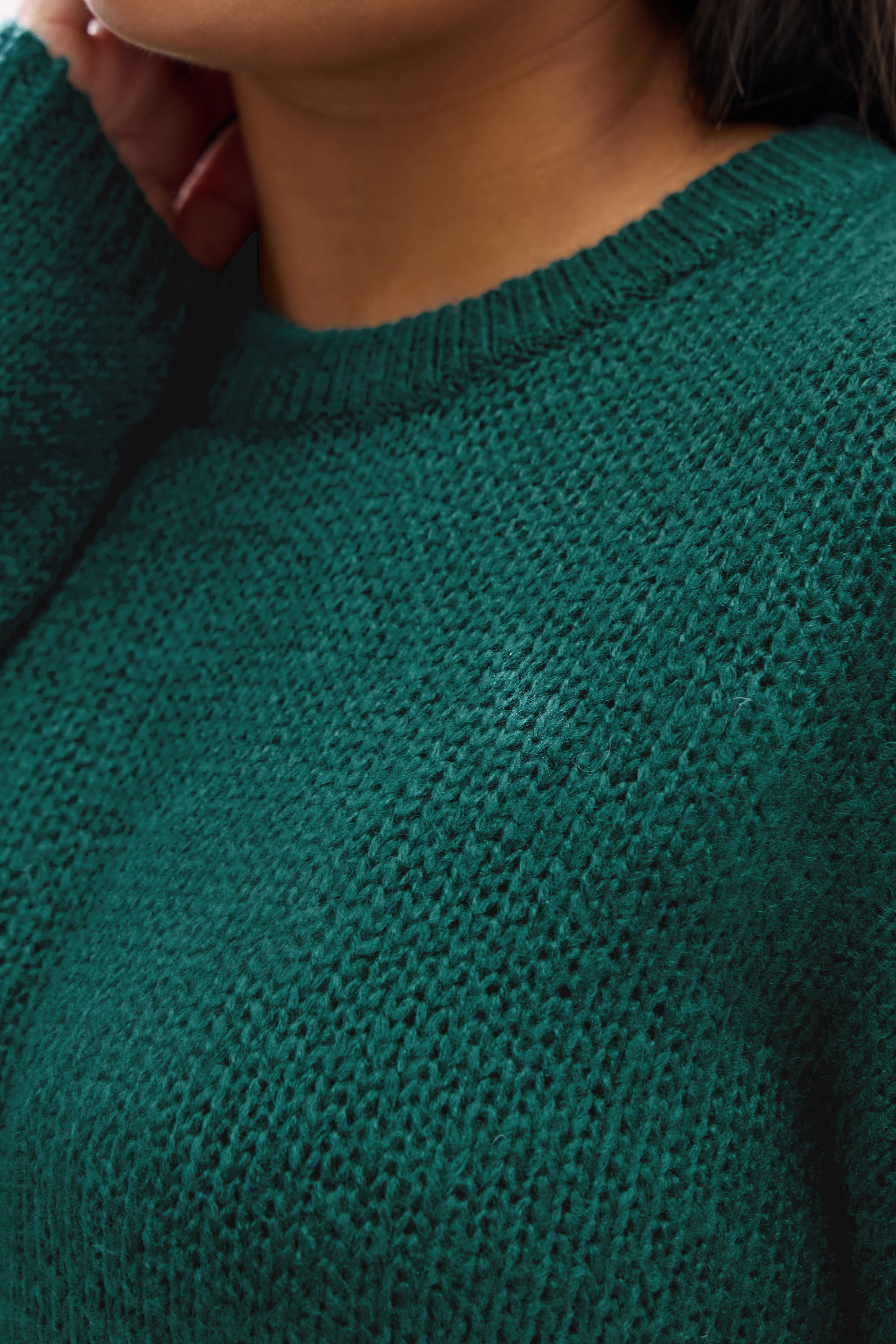 YOURS Plus Size Teal Green Soft Touch Knitted Jumper | Yours Clothing 4