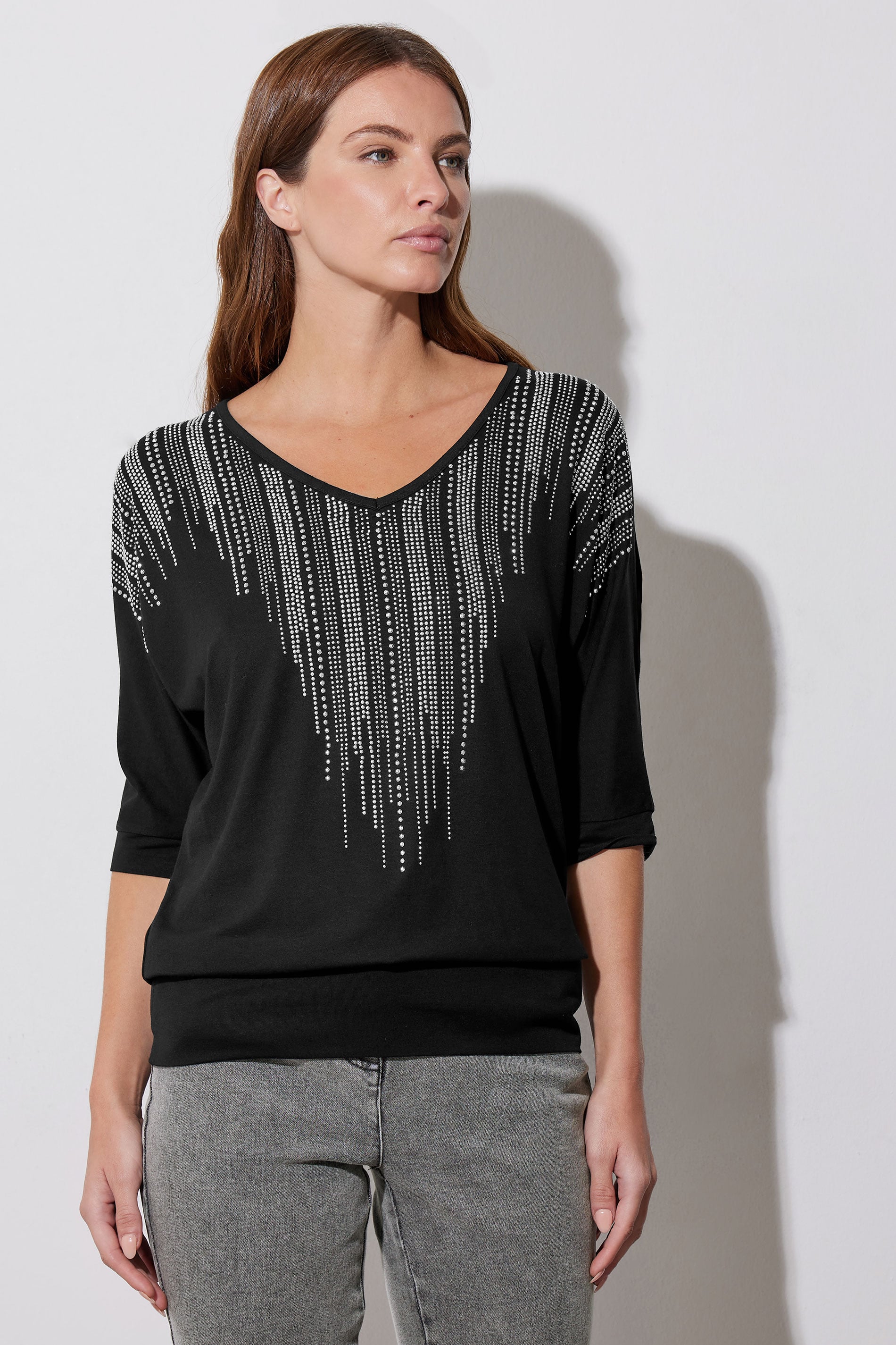 STAR Black Embellished Neckline Top | StarByJM 3