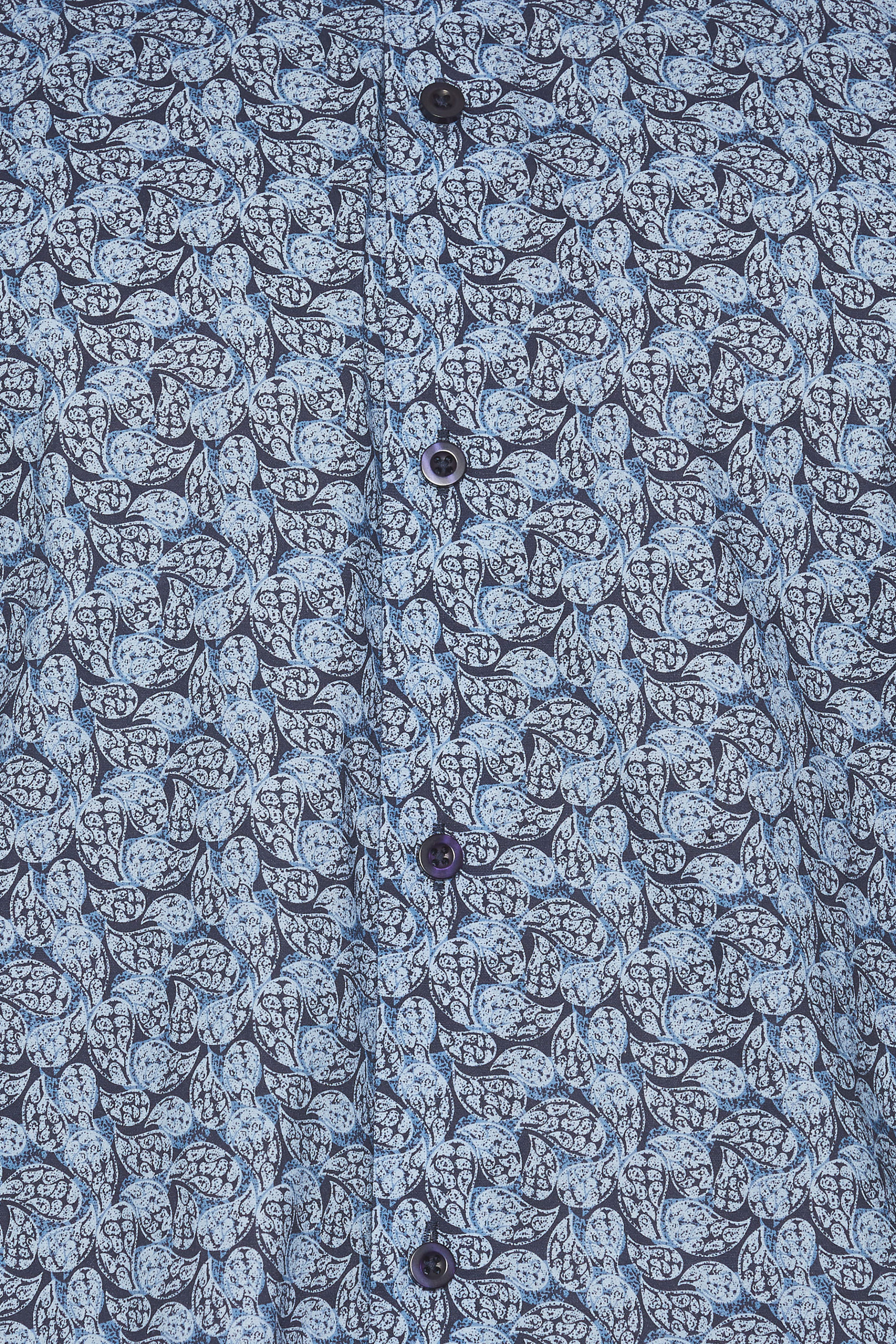 BadRhino Tailoring Big & Tall Blue Paisley Print Formal Shirt | BadRhino 1