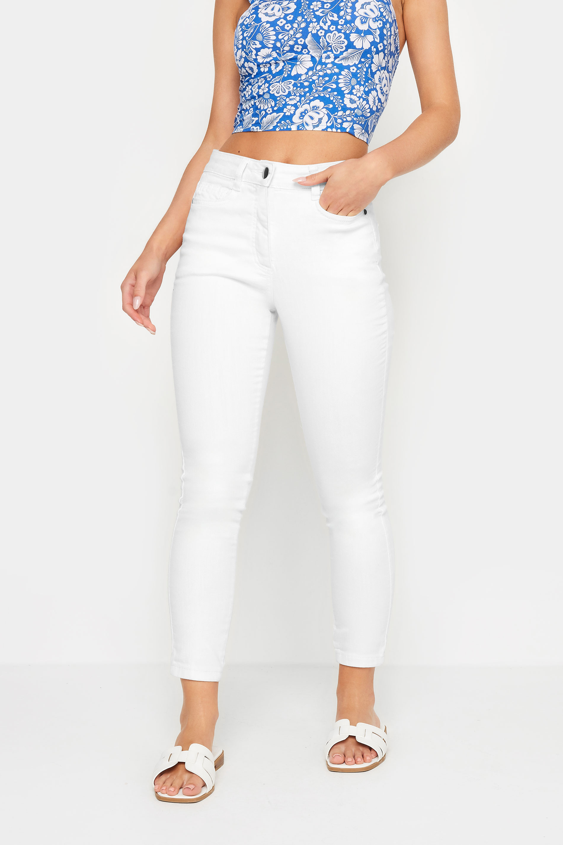 PixieGirl Petite Womens White Skinny Jeans | PixieGirl  2