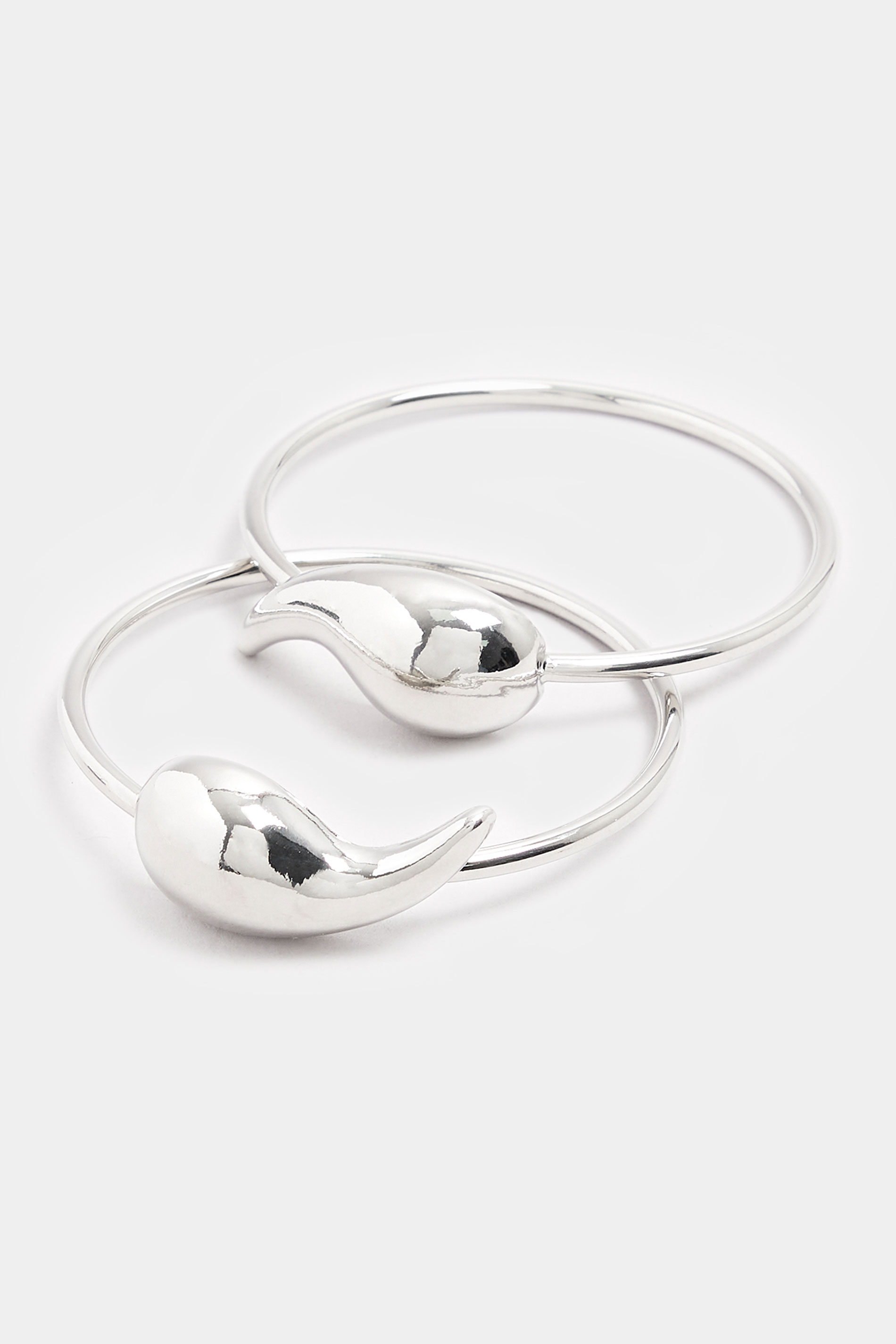 Silver Tone Tear Drop Bracelet | Yours Clothing 3