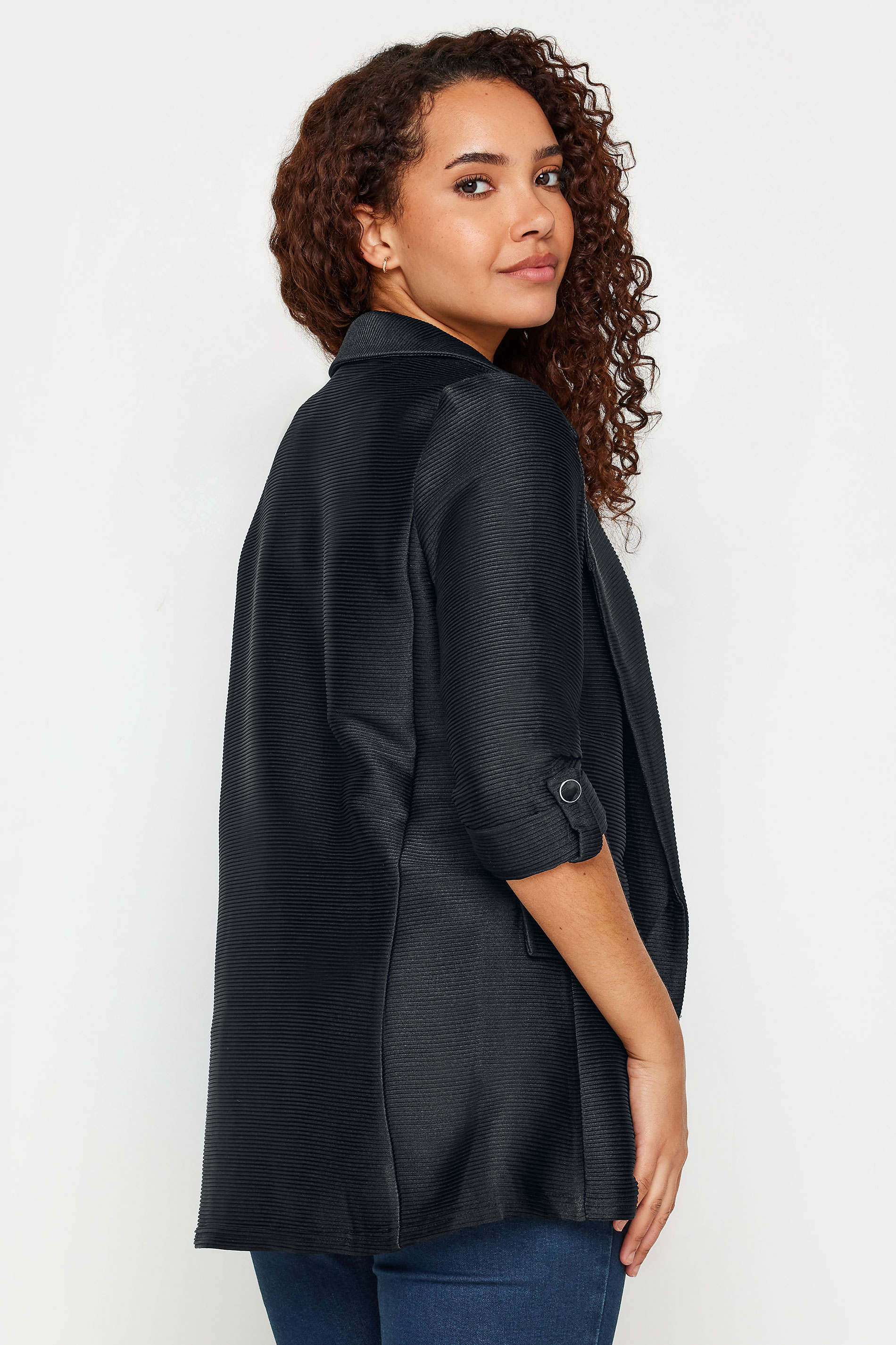 M&Co Black Textured Blazer Jacket | M&Co 3