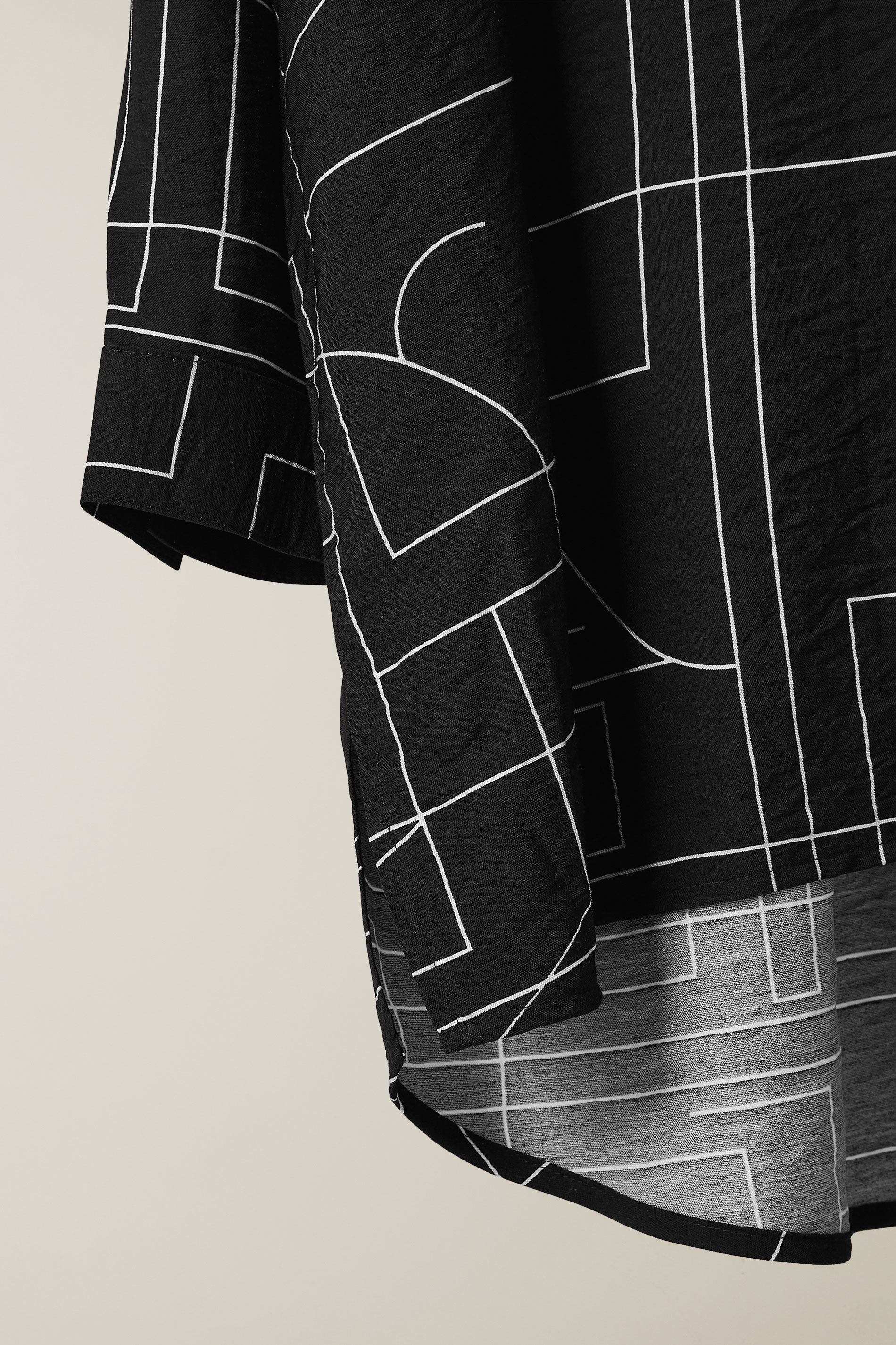EVANS Plus Size Black Linear Print Utility Pocket Shirt | Evans  7