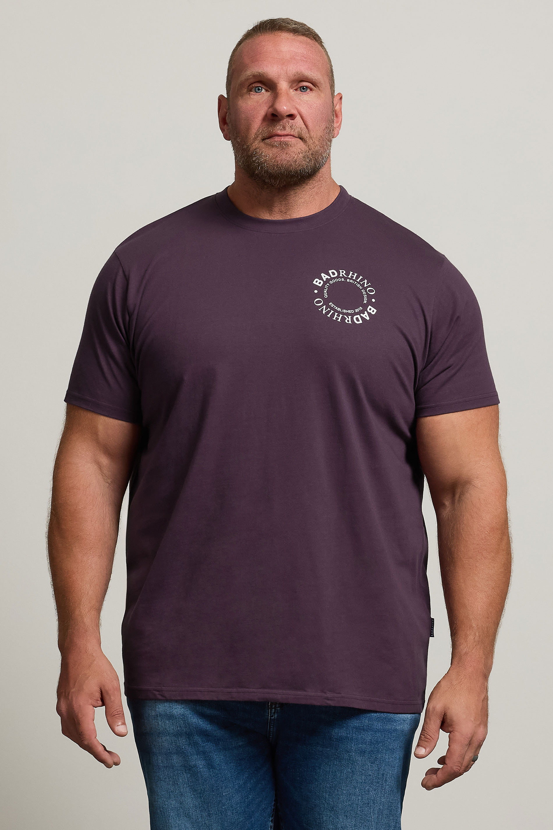 BadRhino Big & Tall Plum Purple Circle Logo T-Shirt | BadRhino 1