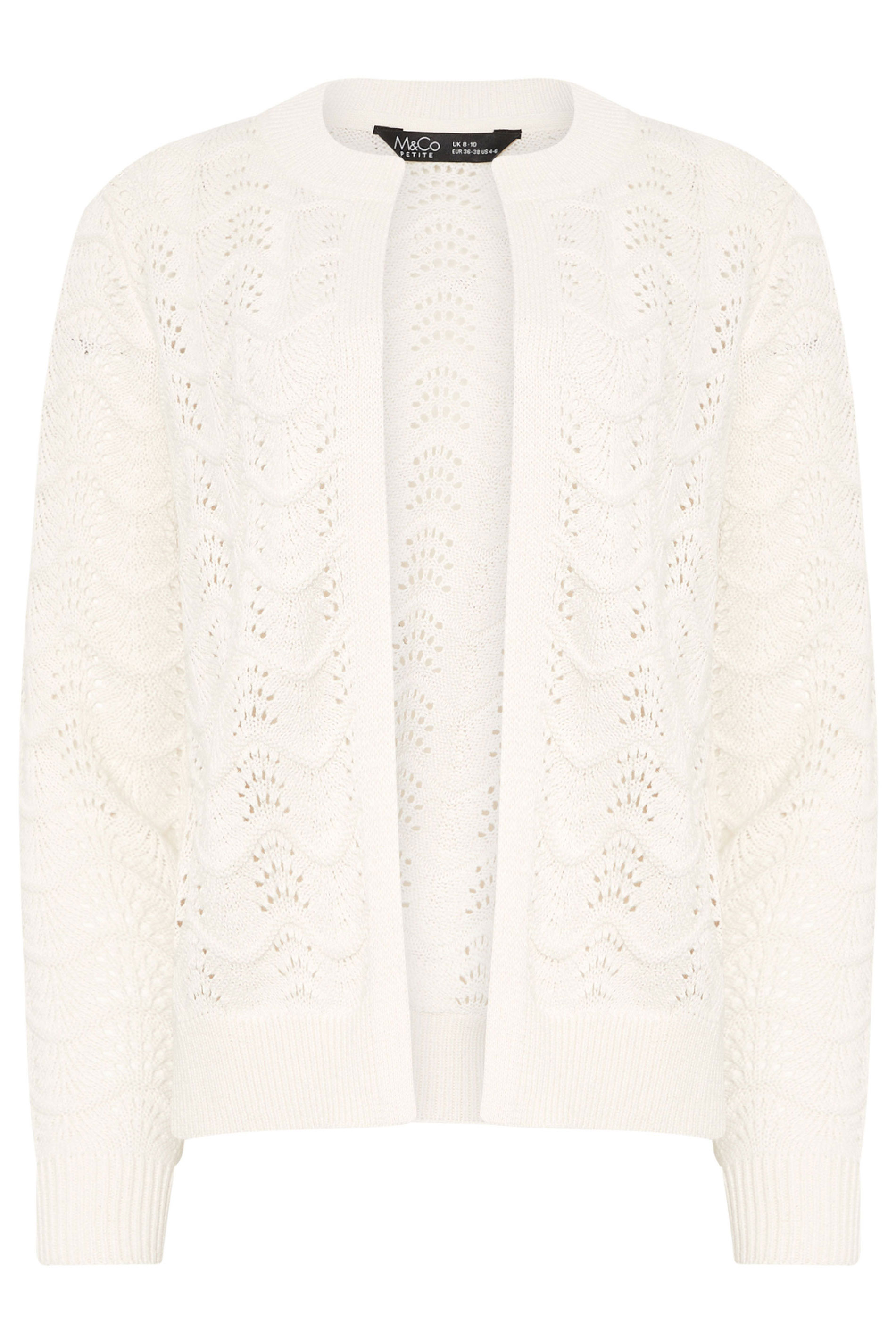 M&Co Petite Cream Pointelle Knitted Cardigan | M&Co 5