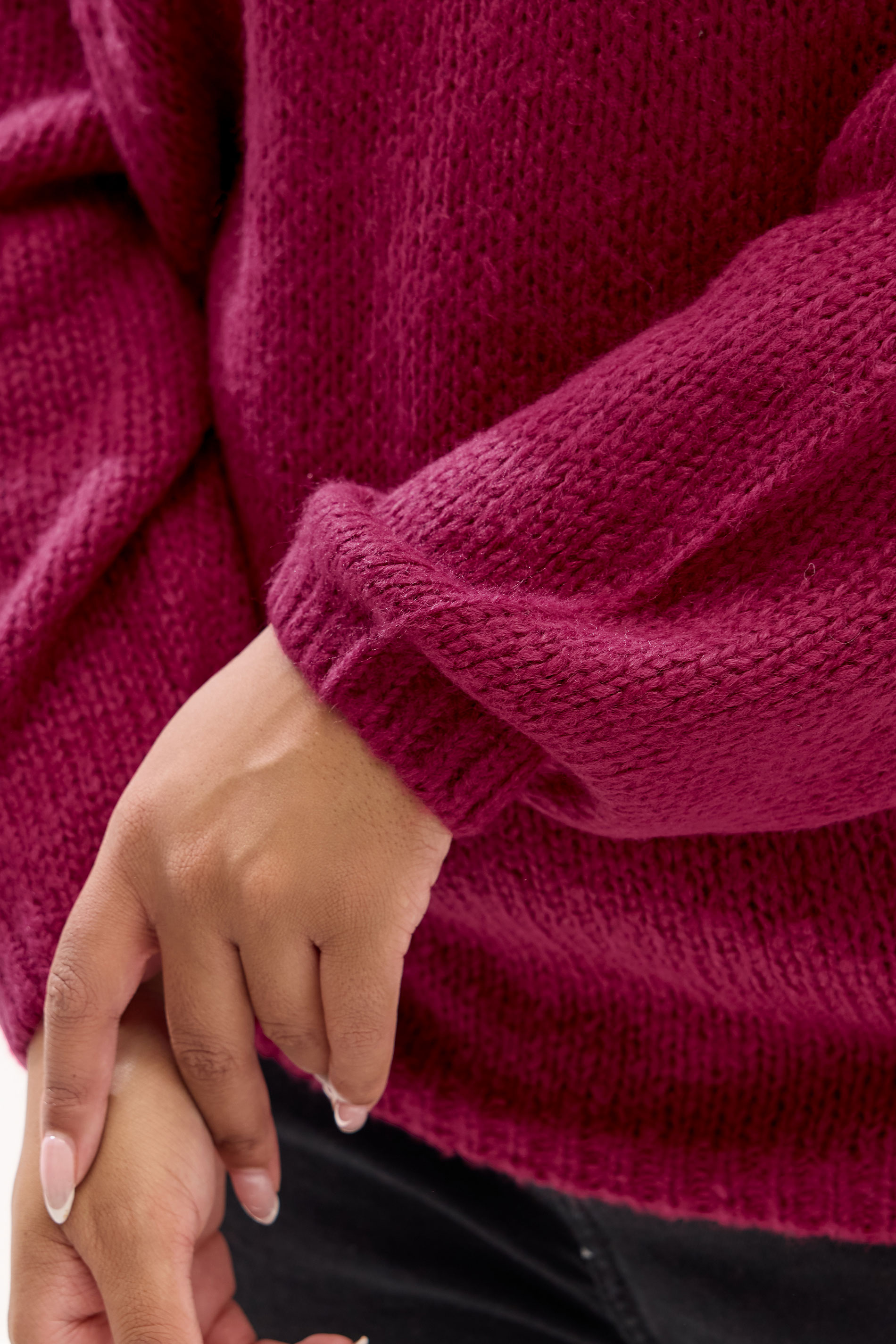 YOURS Plus Size Dark Pink Soft Touch Knitted Jumper | Yours Clothing 4