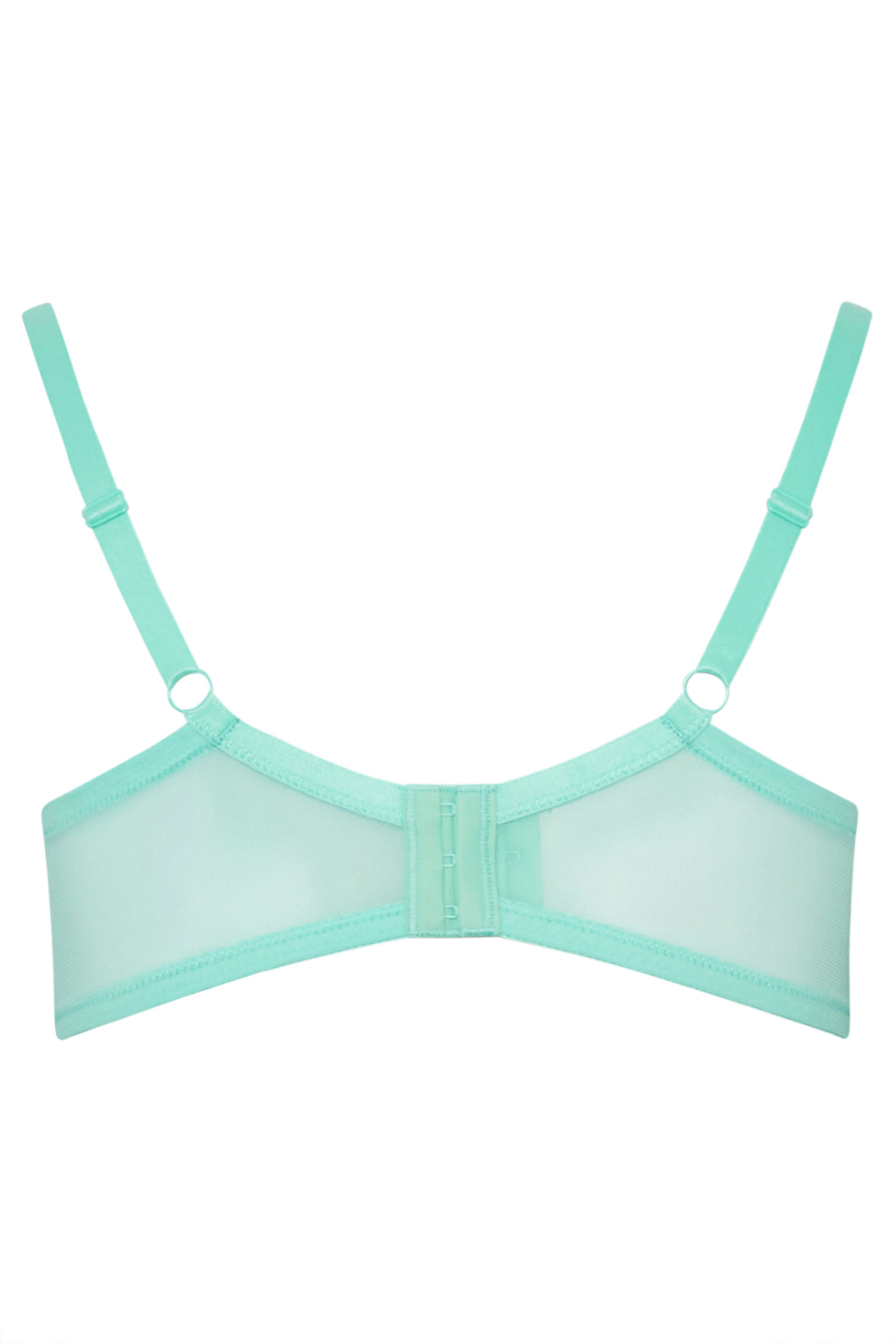 YOURSET 2 PACK Plus Size Blue & White Lace Underwired Mesh Bras | Yours Clothing 10