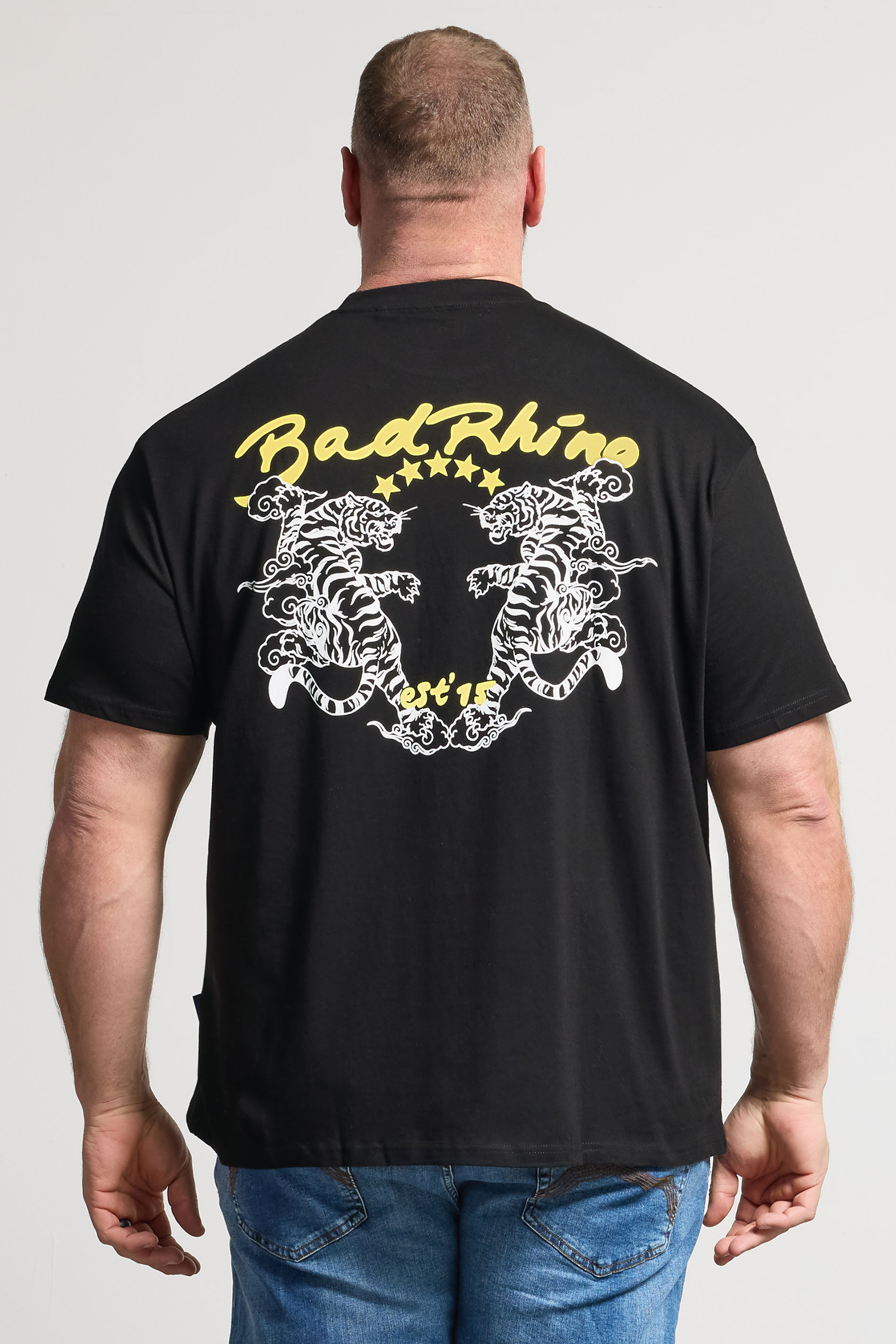 BadRhino Big & Tall Black Tiger Graphic T-Shirt | BadRhino 4