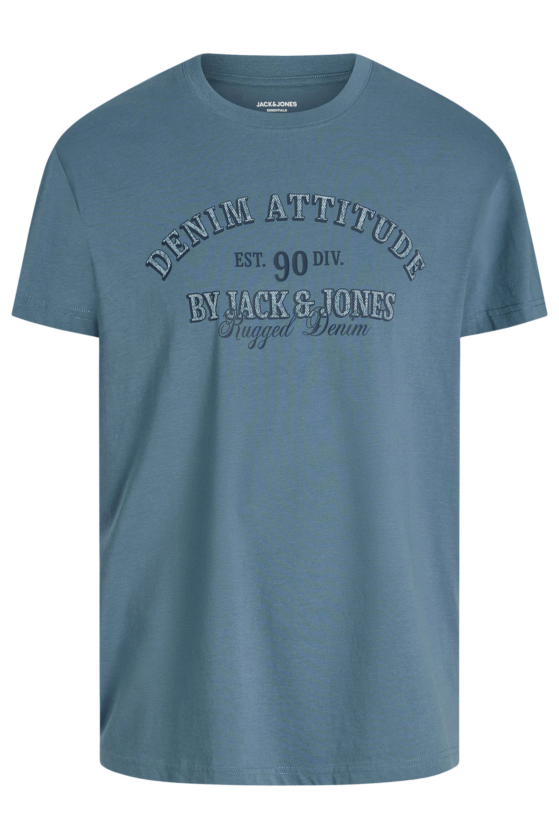 JACK & JONES Big & Tall Blue Mirage Graphic T-Shirt | BadRhino 2