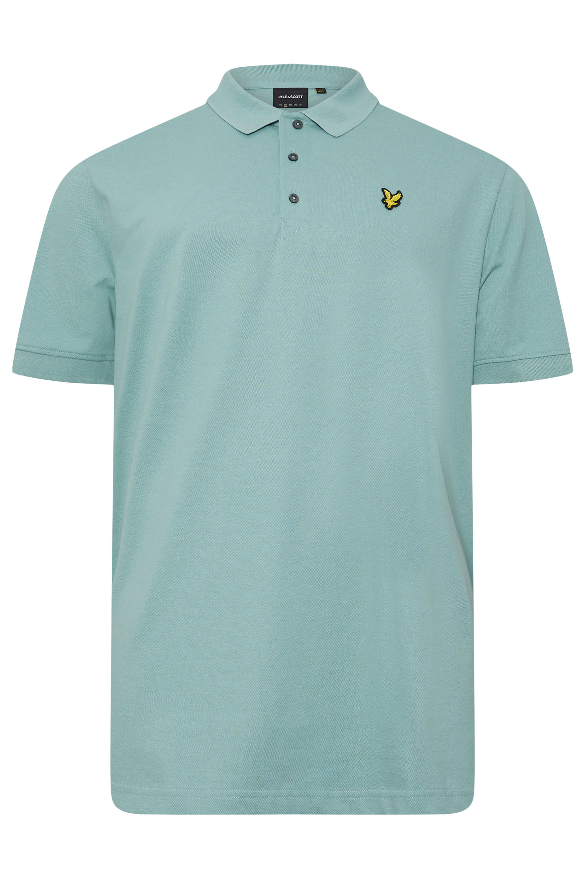 LYLE & SCOTT Big & Tall Light Blue Short Sleeve Polo Shirt | BadRhino 2