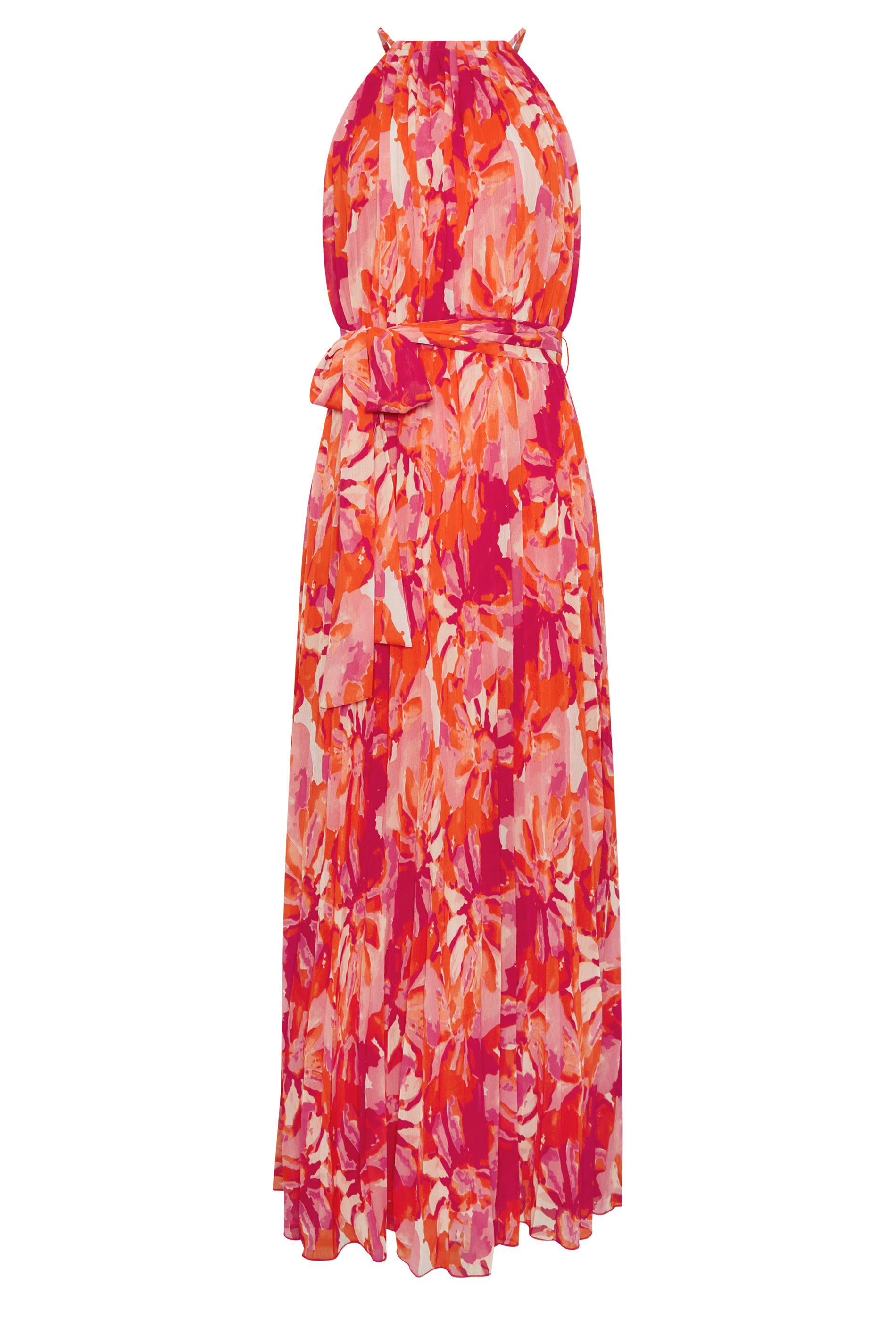 STAR Pink Blurred Floral Pleated Dress | StarByJM 5
