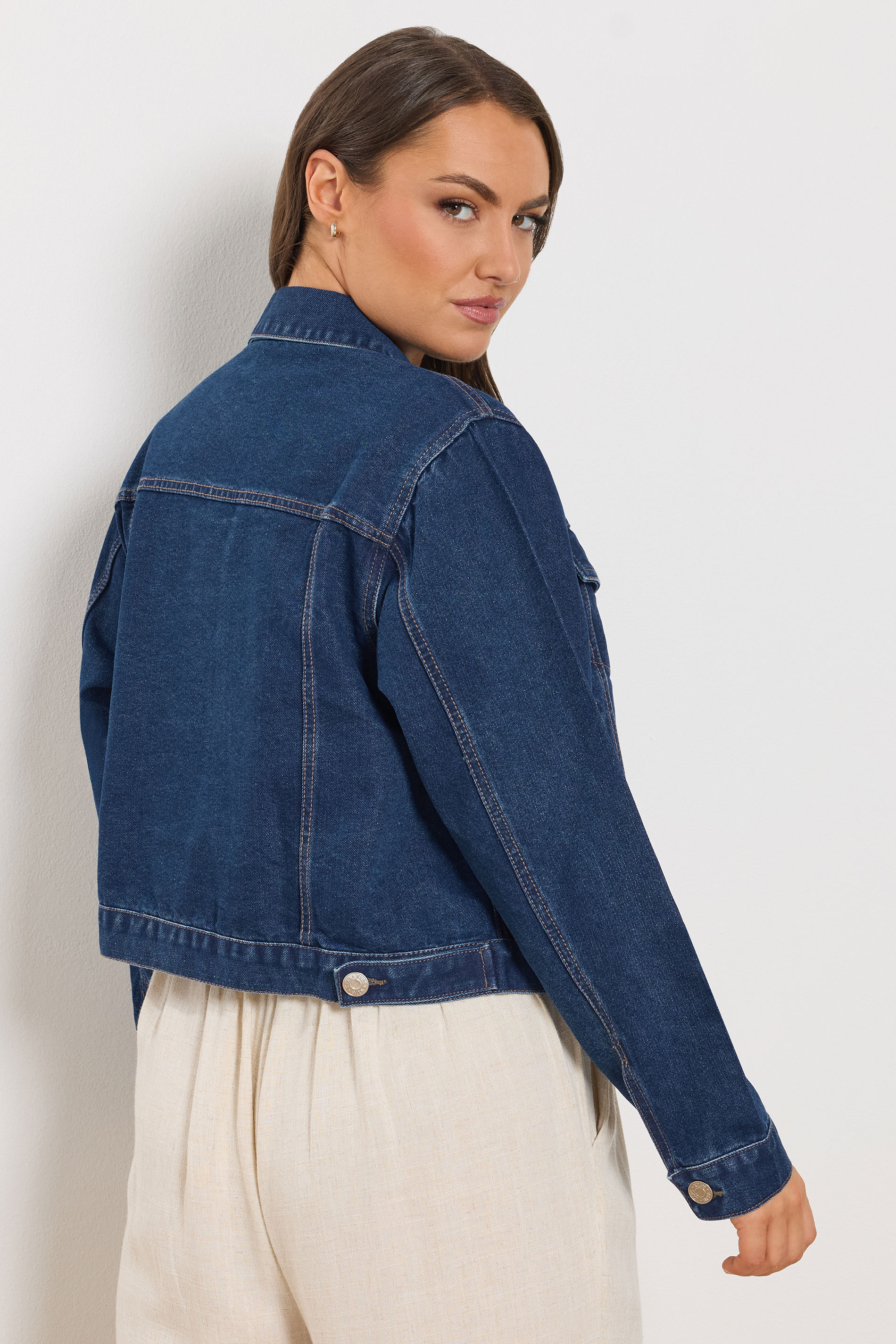 YOURS Plus Size Indigo Blue Denim Jacket | Yours Clothing 4