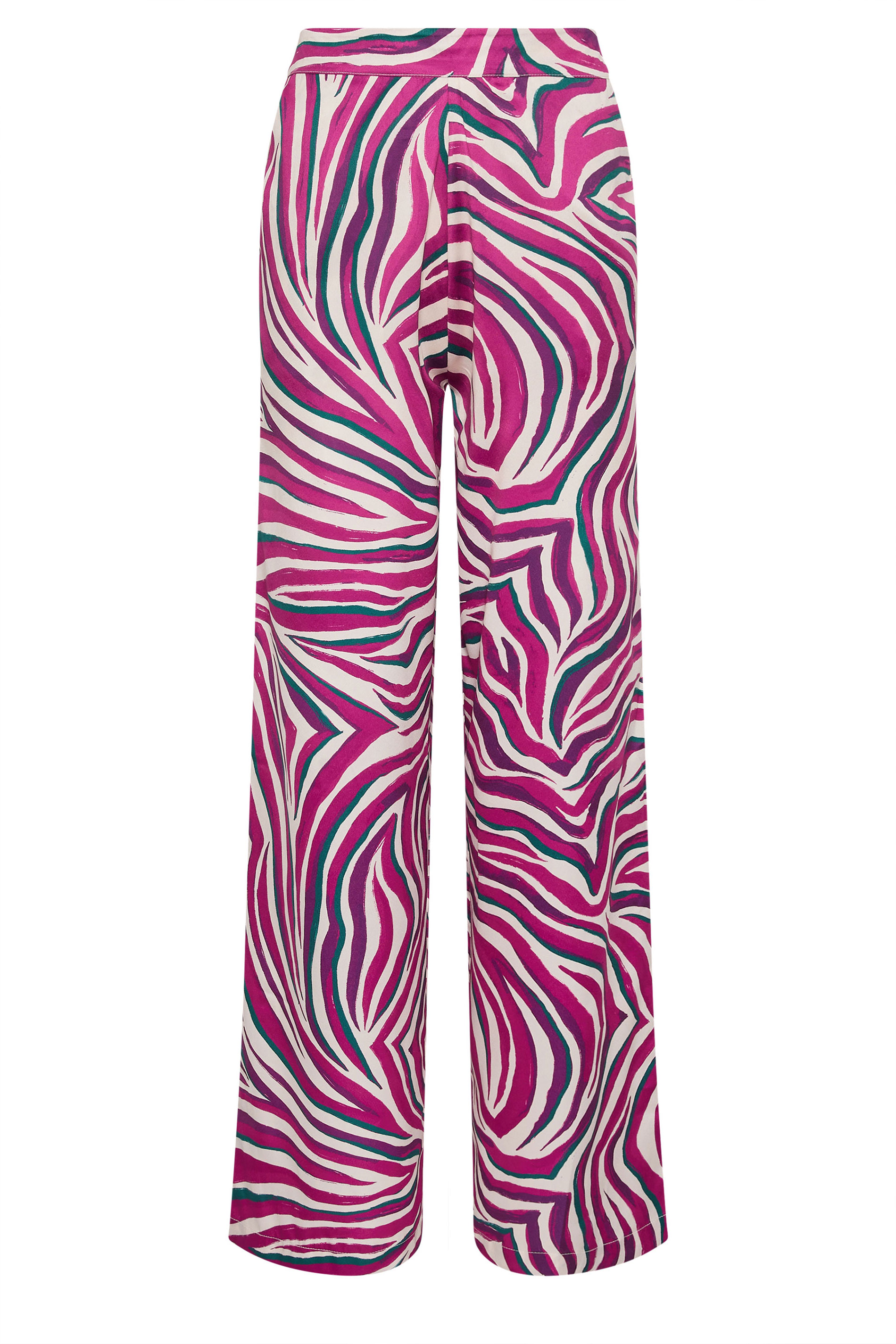 LTS Tall Women's Purple Zebra Print Wide Leg Trousers | Long Tall Sally 6