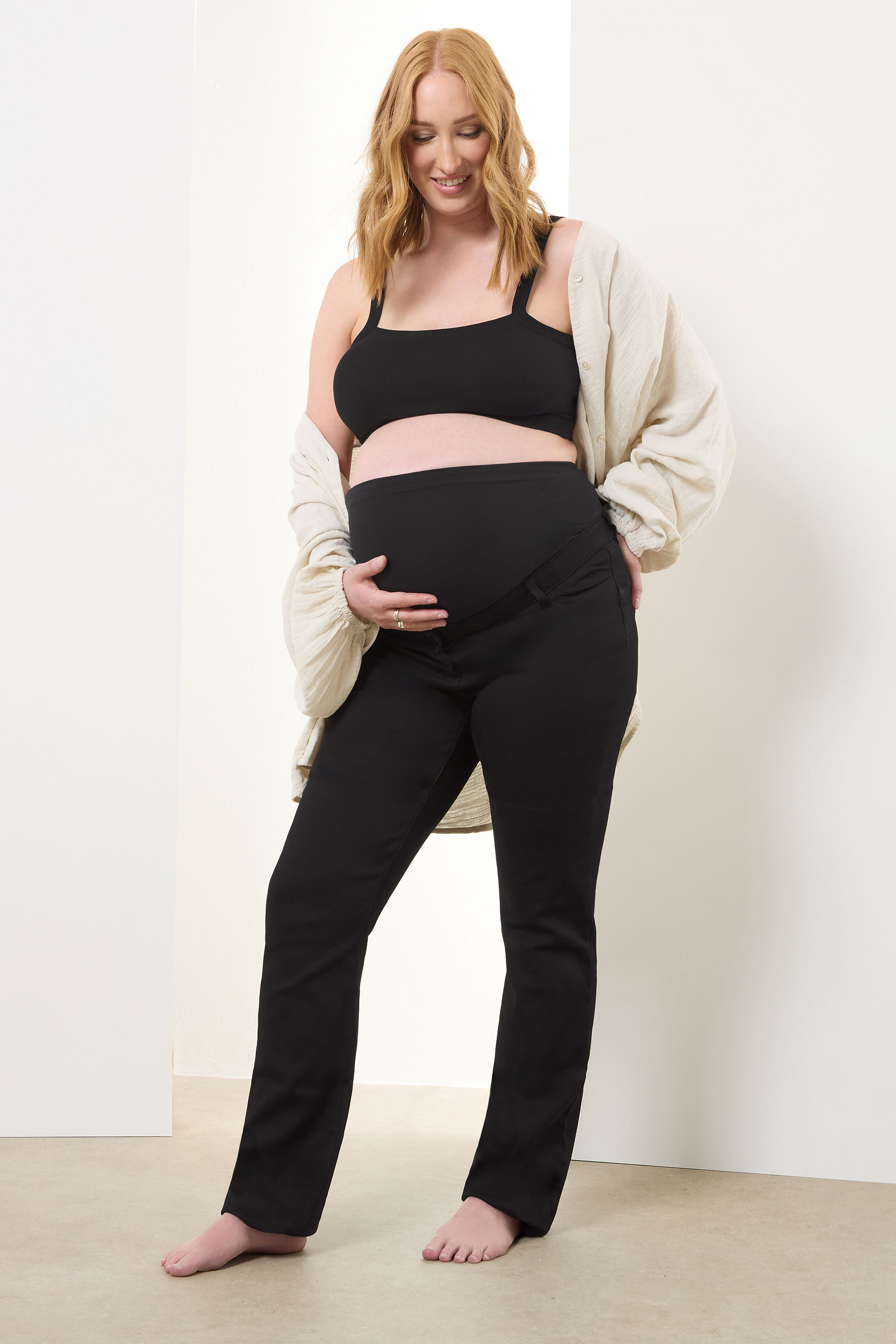 LTS Maternity Tall Black Lift & Shape Slim Leg Jeans | Long Tall Sally 3