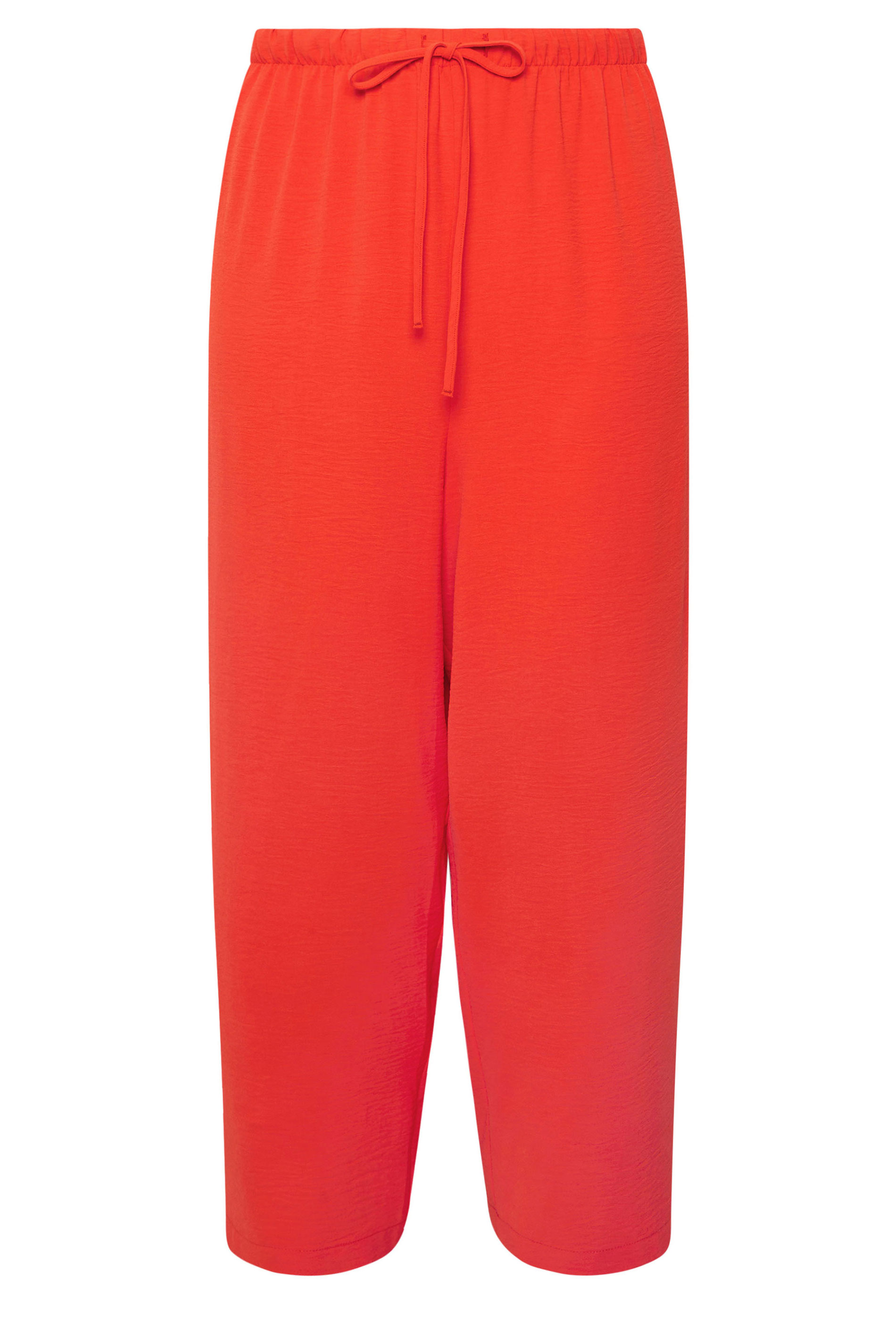 YOURS Plus Size Orange Tie Waist Wide Leg Trousers | Yours Clothing 5
