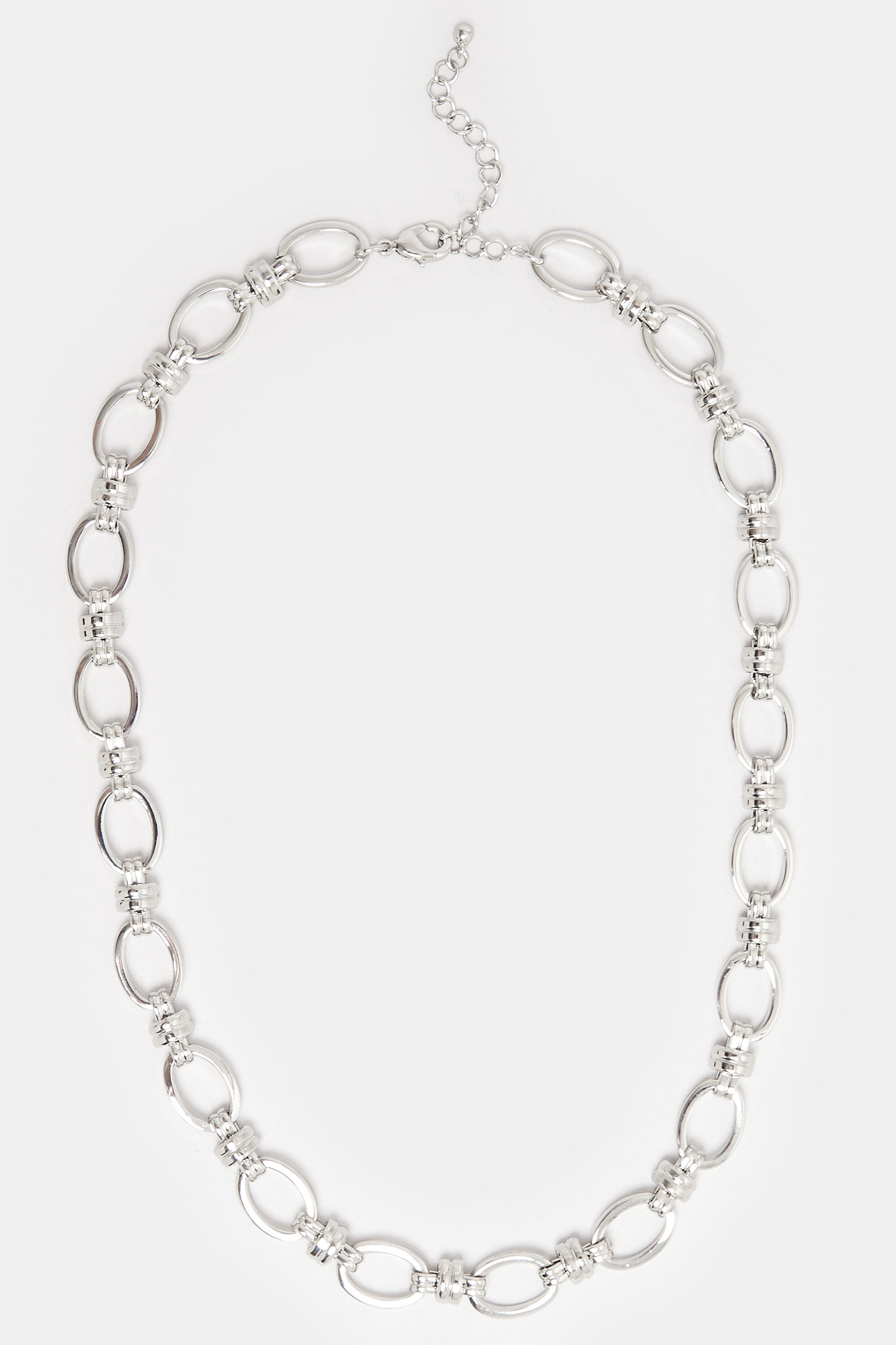 Silver Tone Chunky Chain Link Necklace | Yours Clothing  3