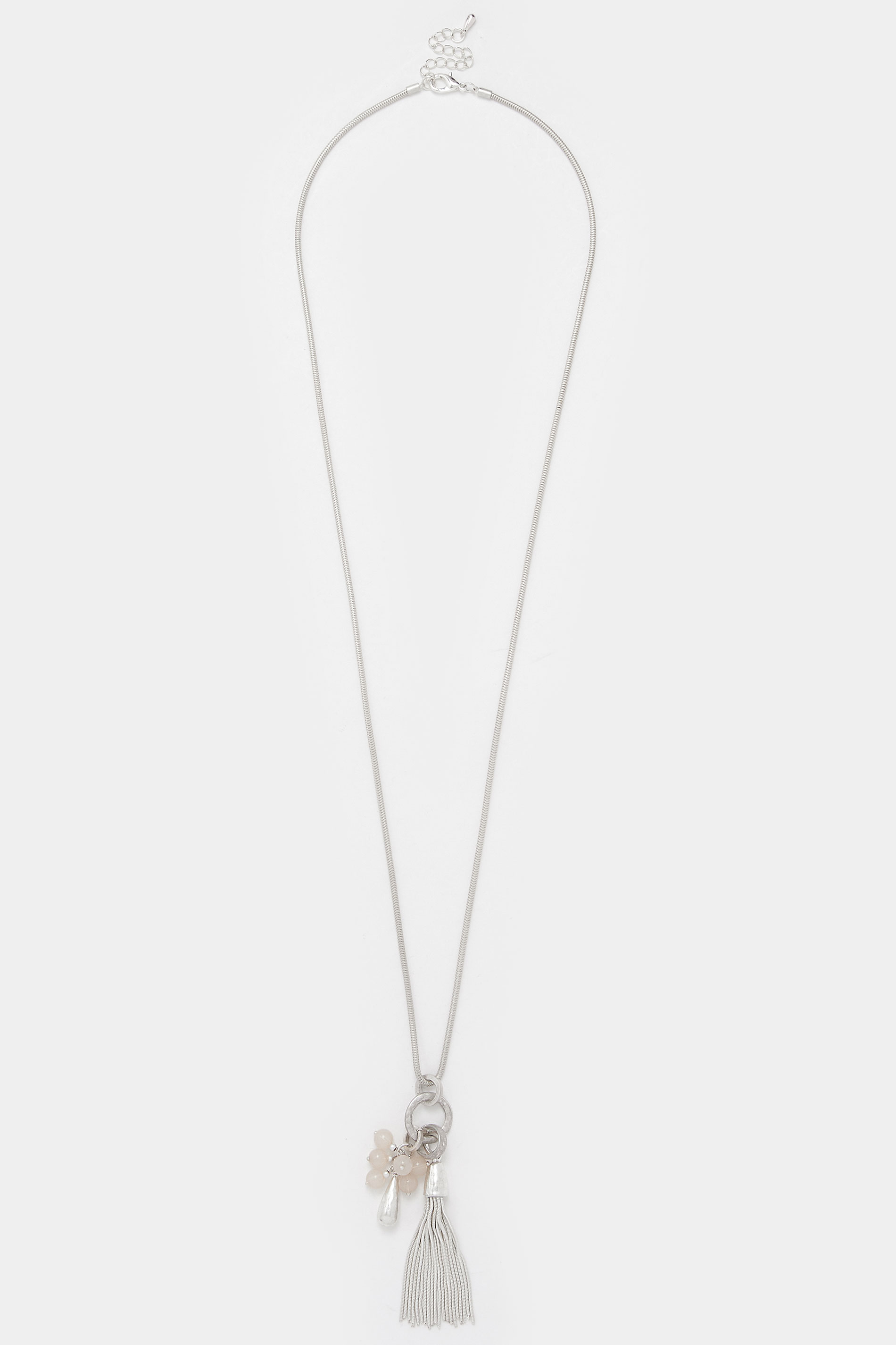 Silver Tone Long Pendant Charm Necklace | Yours Clothing 3