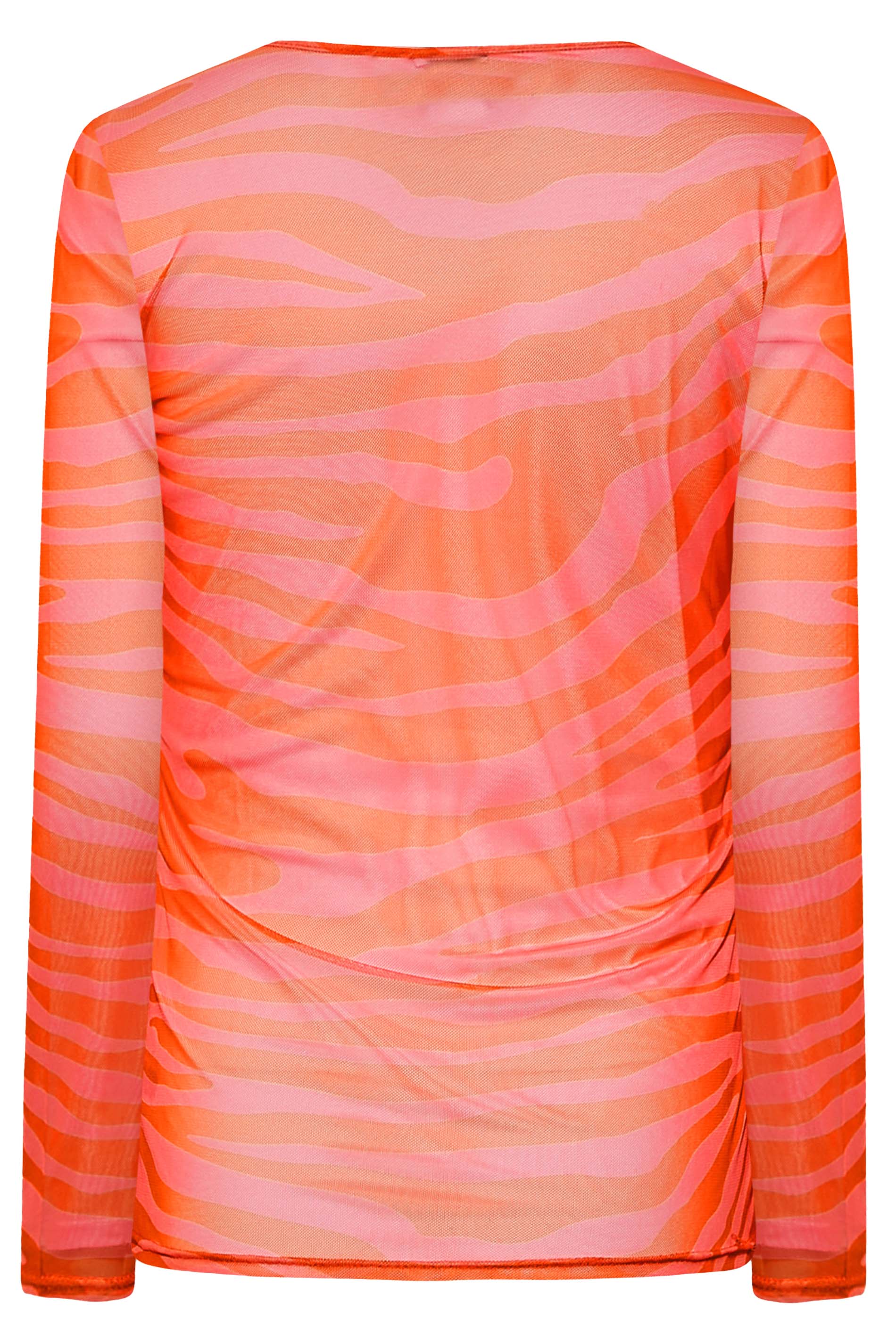 Petite Pink Zebra Print Long Sleeve Mesh Top | PixieGirl  8