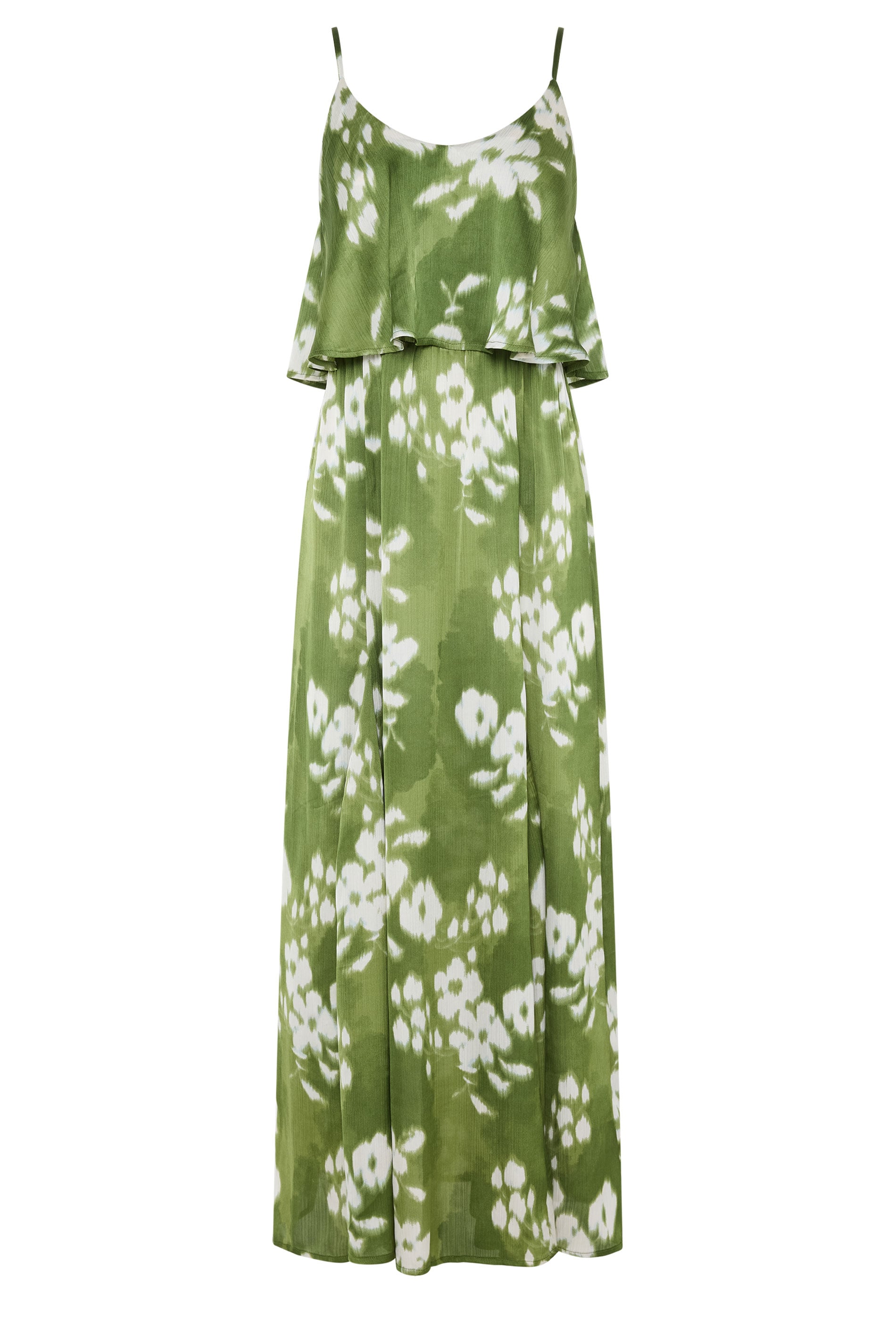 STAR Green Abstract Satin Maxi Dress | StarByJM 5