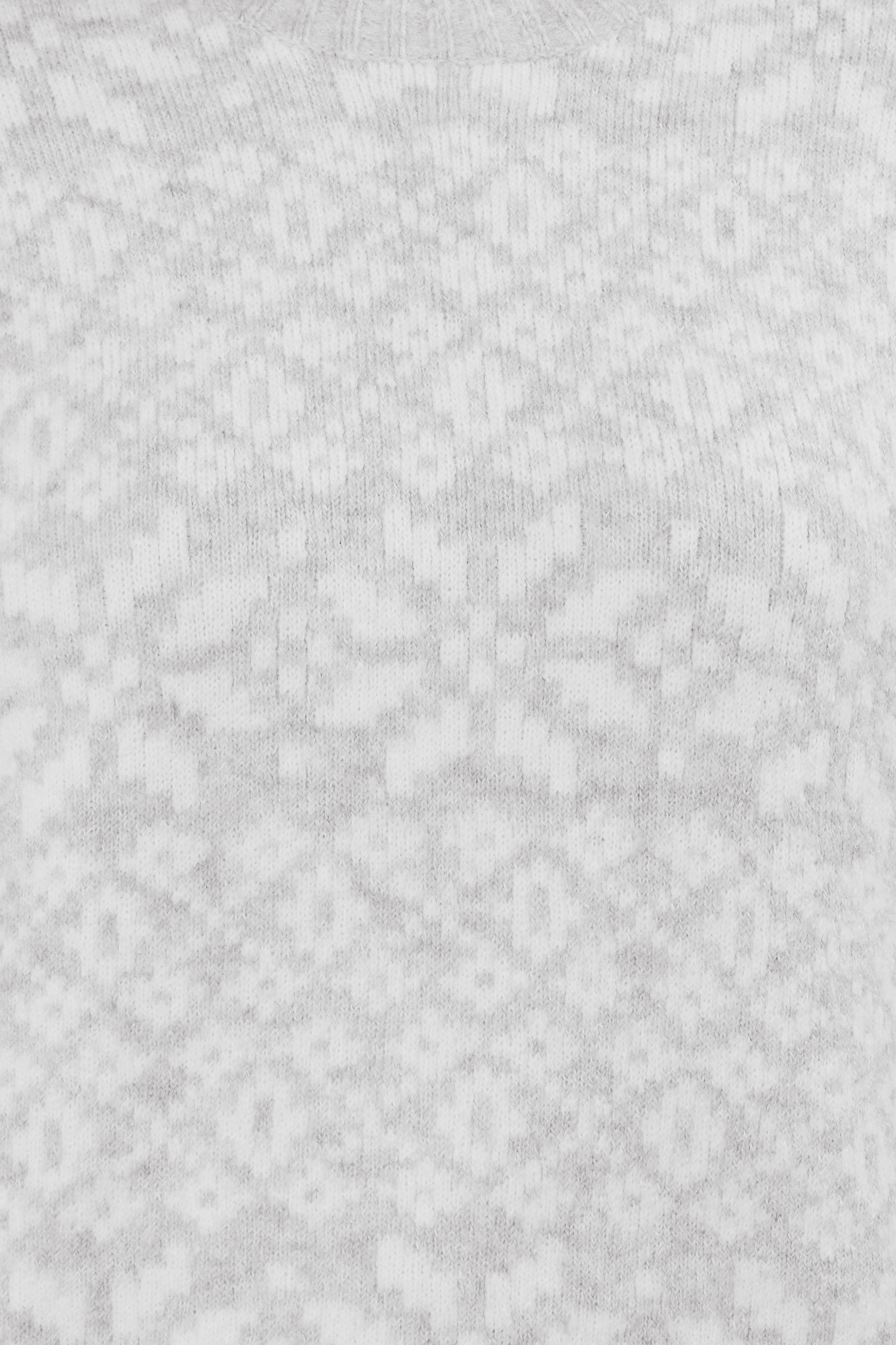 EVANS Plus Size Grey & White Fairisle Knitted Jumper | Evans 6