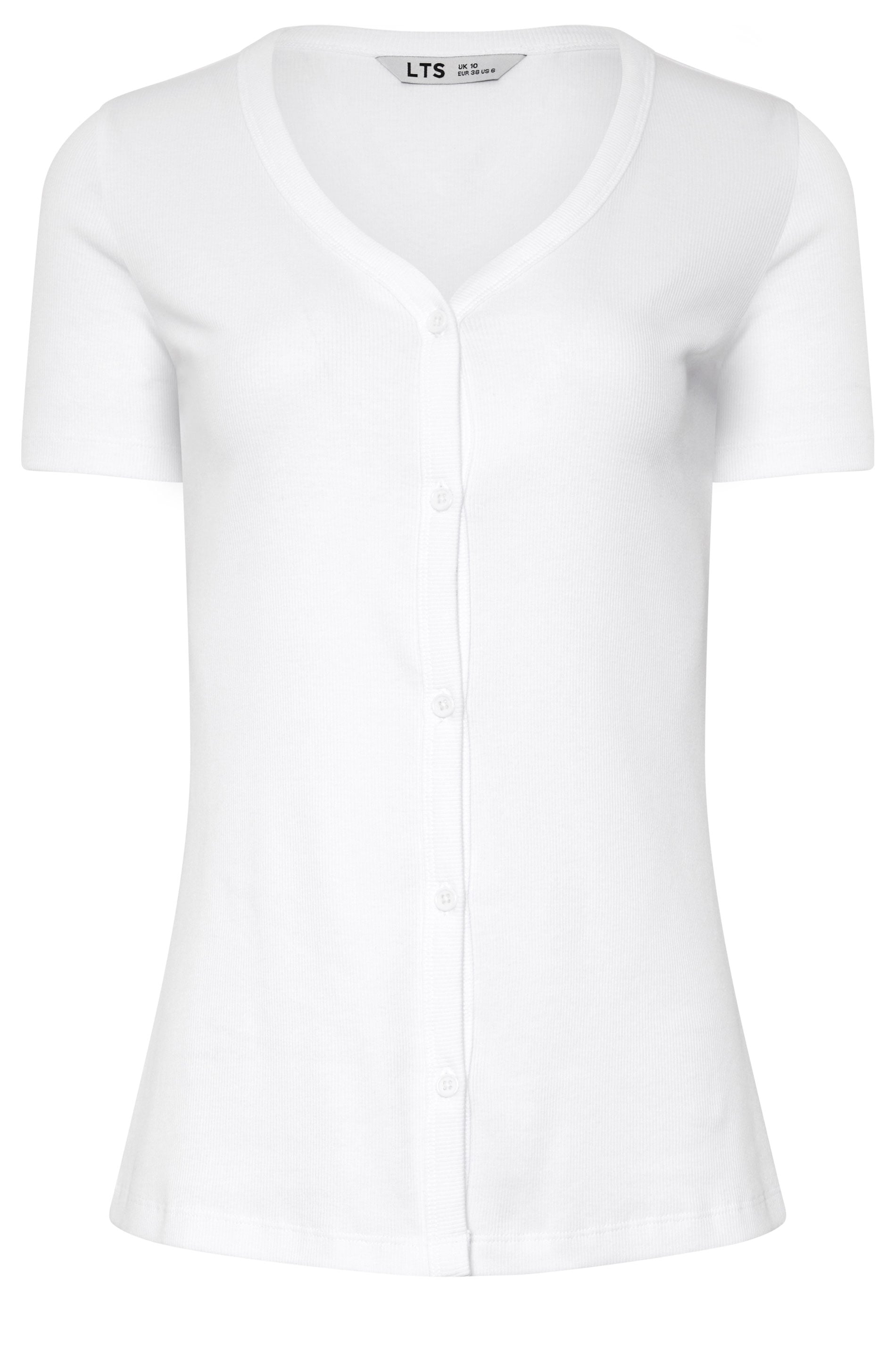 LTS Tall Women's White Button T-Shirt | Long Tall Sally 5