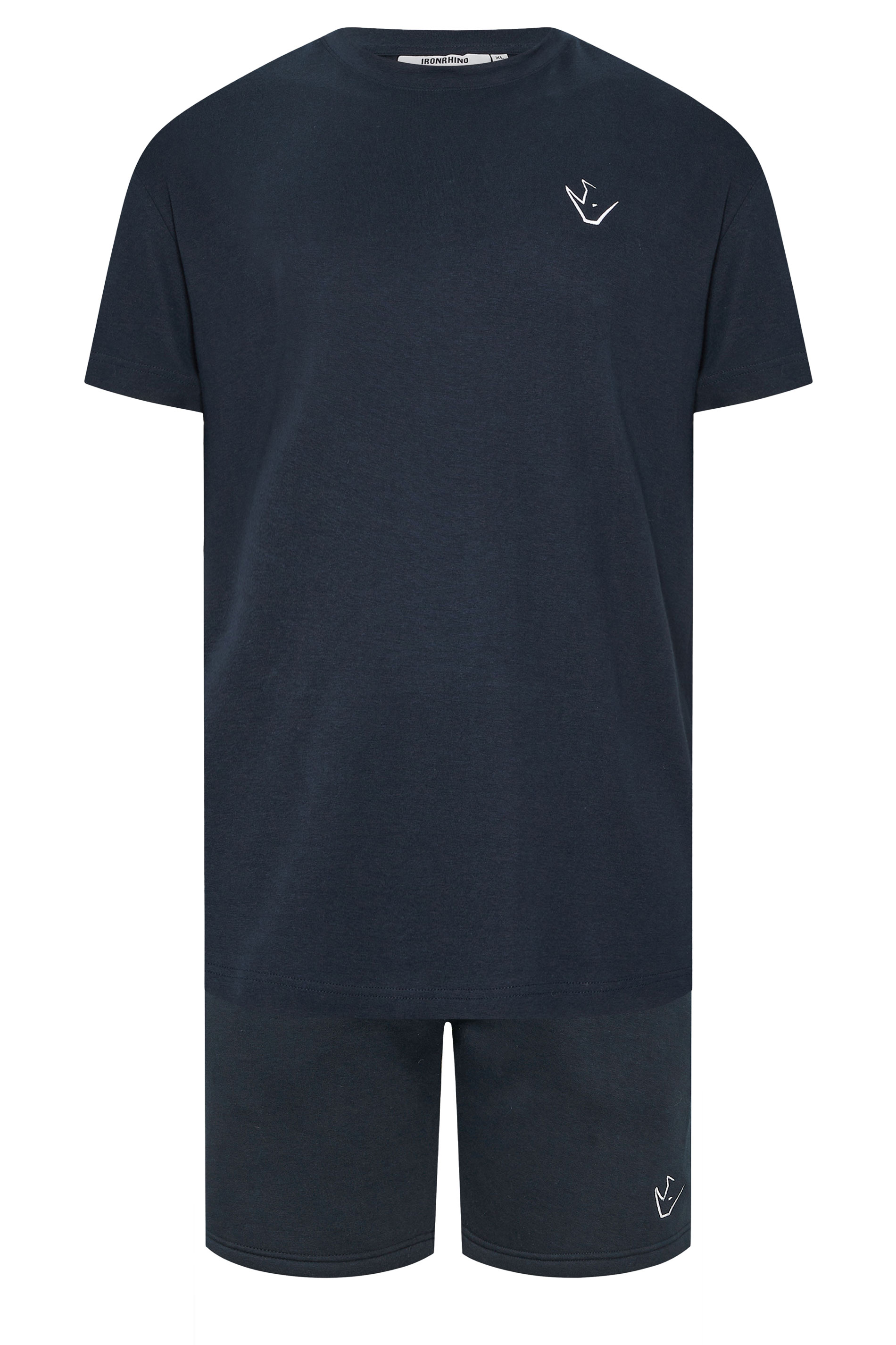 IronRhino Big & Tall Navy Blue 'Rest Day' T-Shirt & Short Set | BadRhino 1