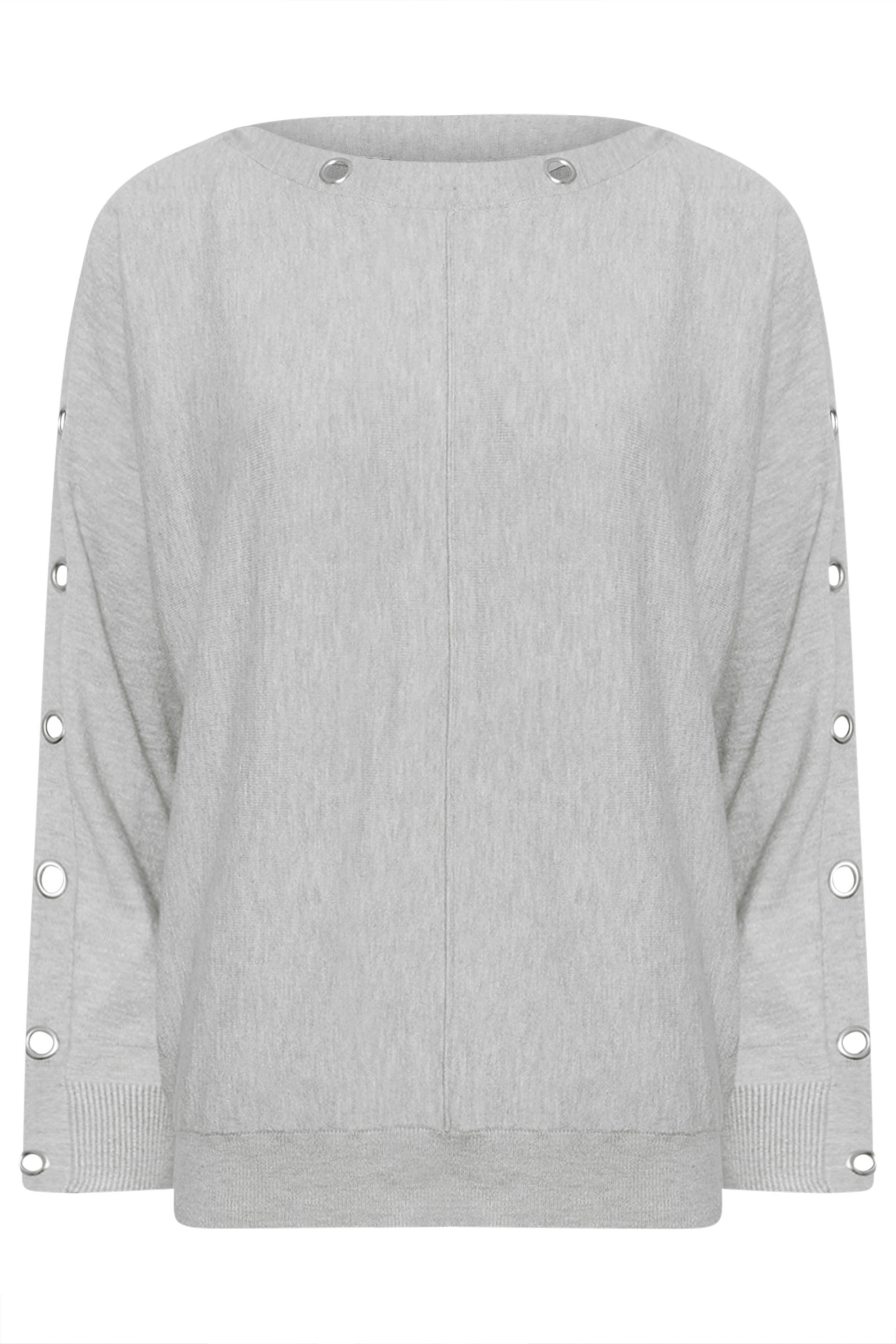 M&Co Grey Marl Batwing Eyelet Jumper | M&Co 6