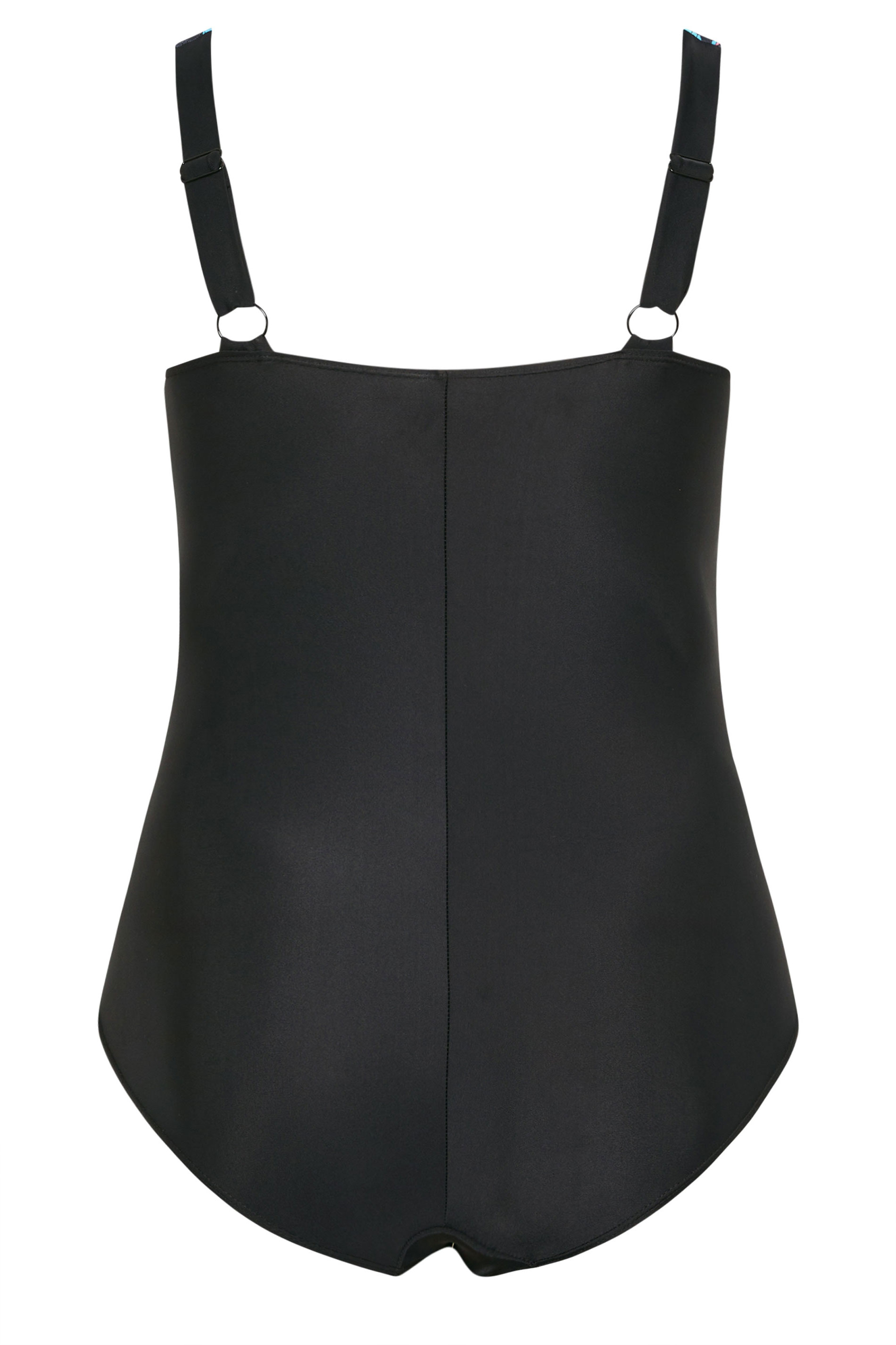 YOURS Plus Size Black Active Leopard Print Swimsuit | Yours Clothing 7