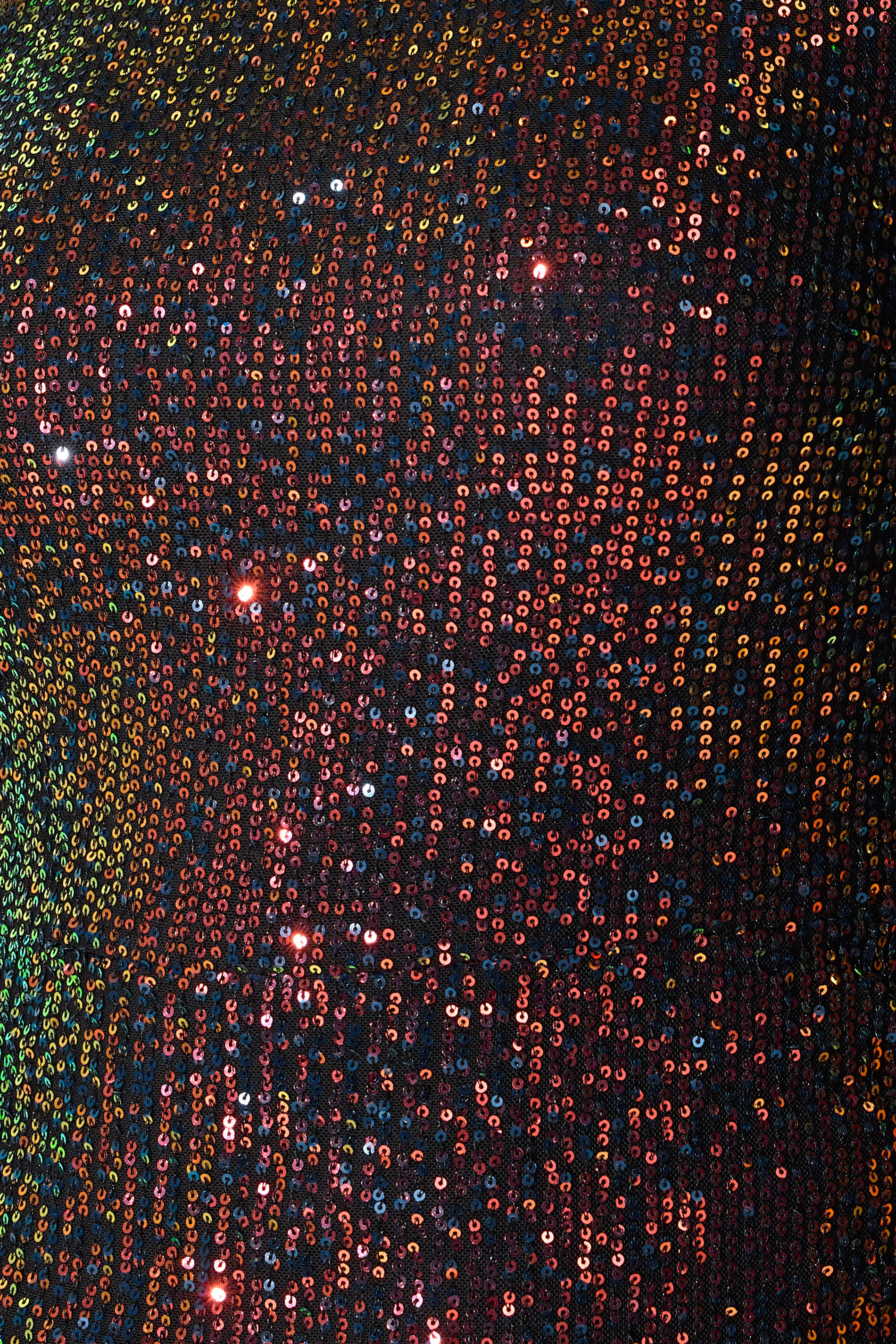 YOURS LONDON Plus Size Black Rainbow Gathered Sequin Midi Dress | Yours Clothing  5