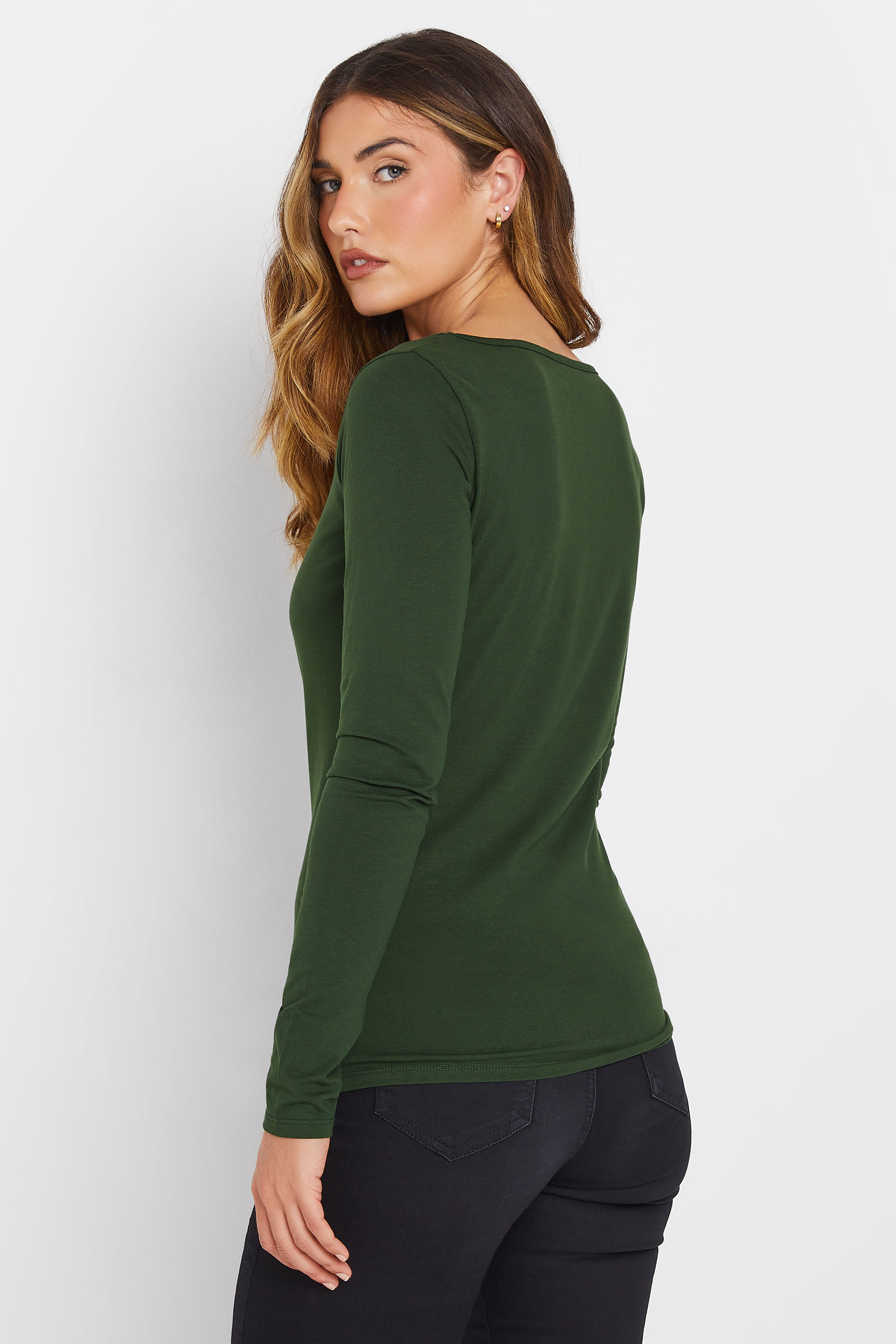 LTS Tall 2 PACK Green & Brown Square Neck Tops | Long Tall Sally 6