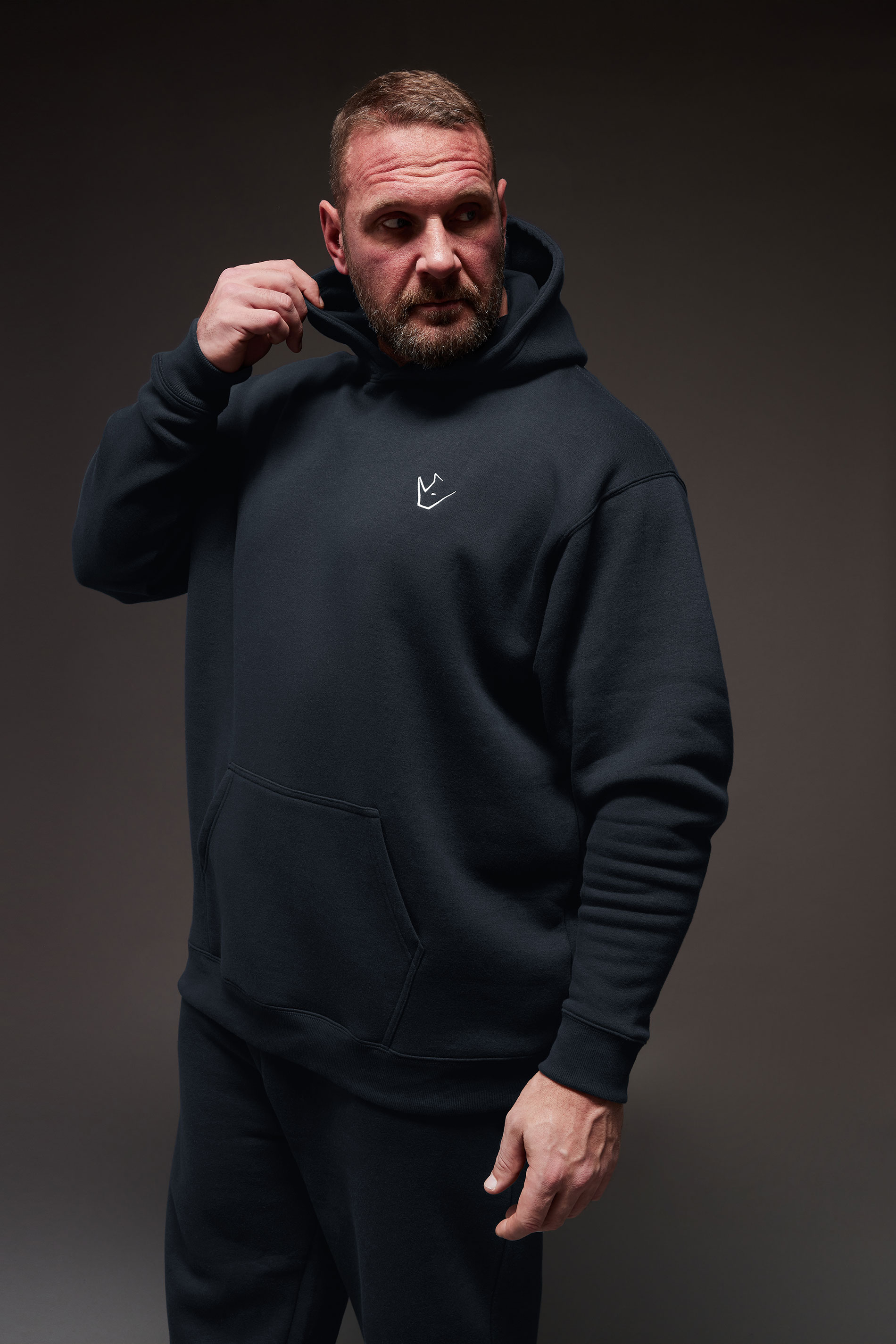 IronRhino Big & Tall Navy Blue 'Rest Day' Hoodie | BadRhino 3