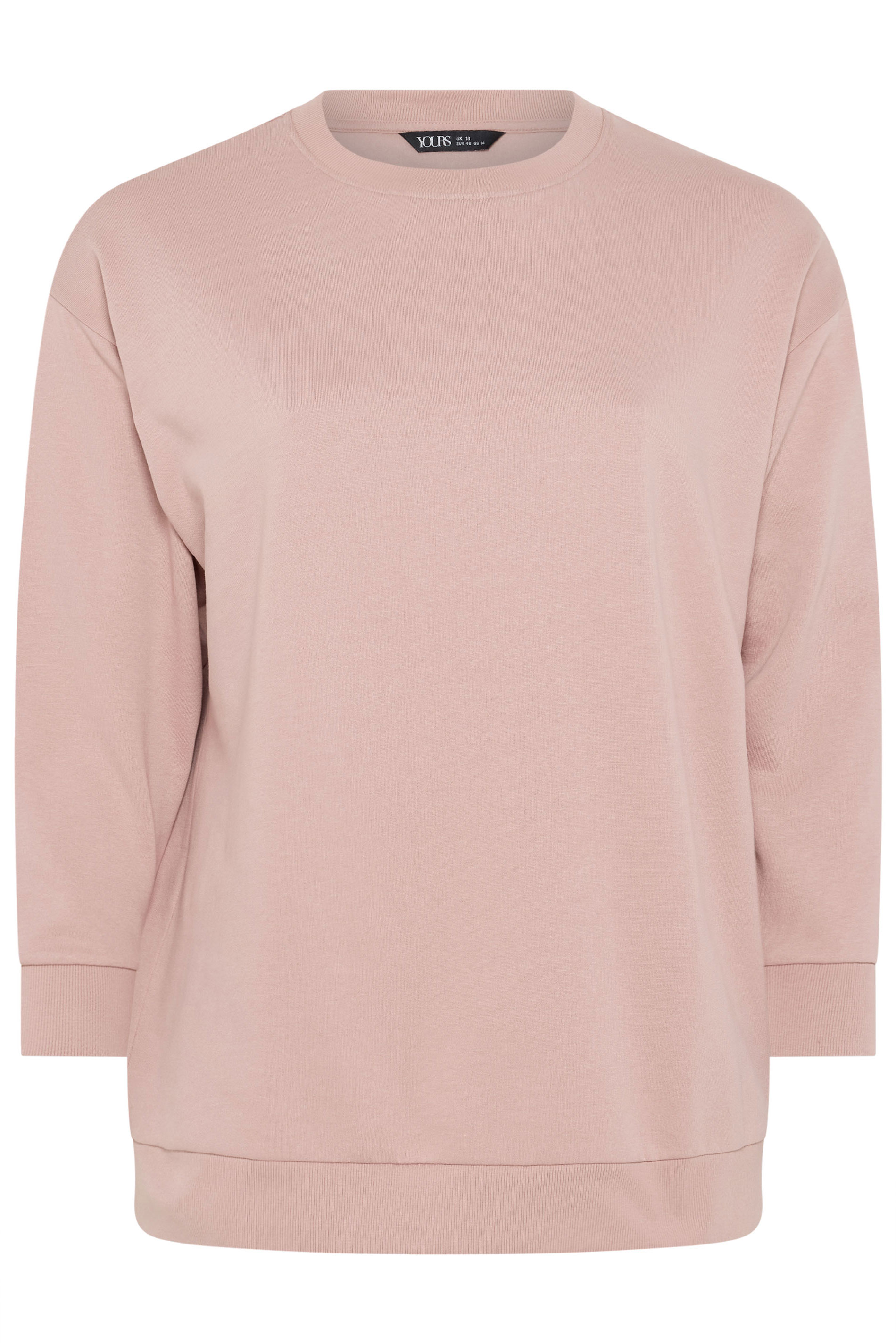 YOURS Plus Size Dusky Pink Sweatshirt  | Yours Clothing 5