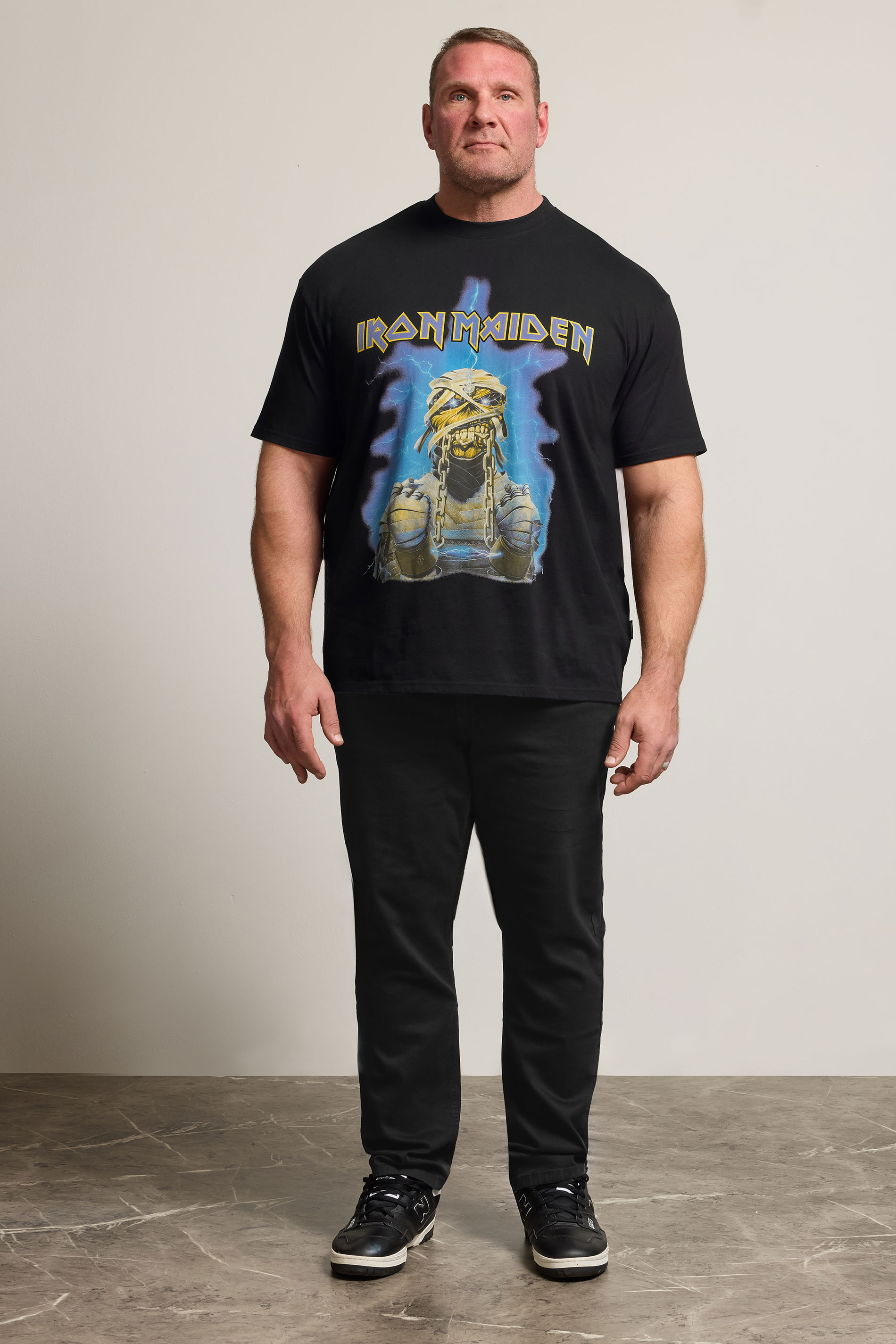 BadRhino Big & Tall Black & Blue Iron Maiden Graphic T-Shirt | BadRhino 1