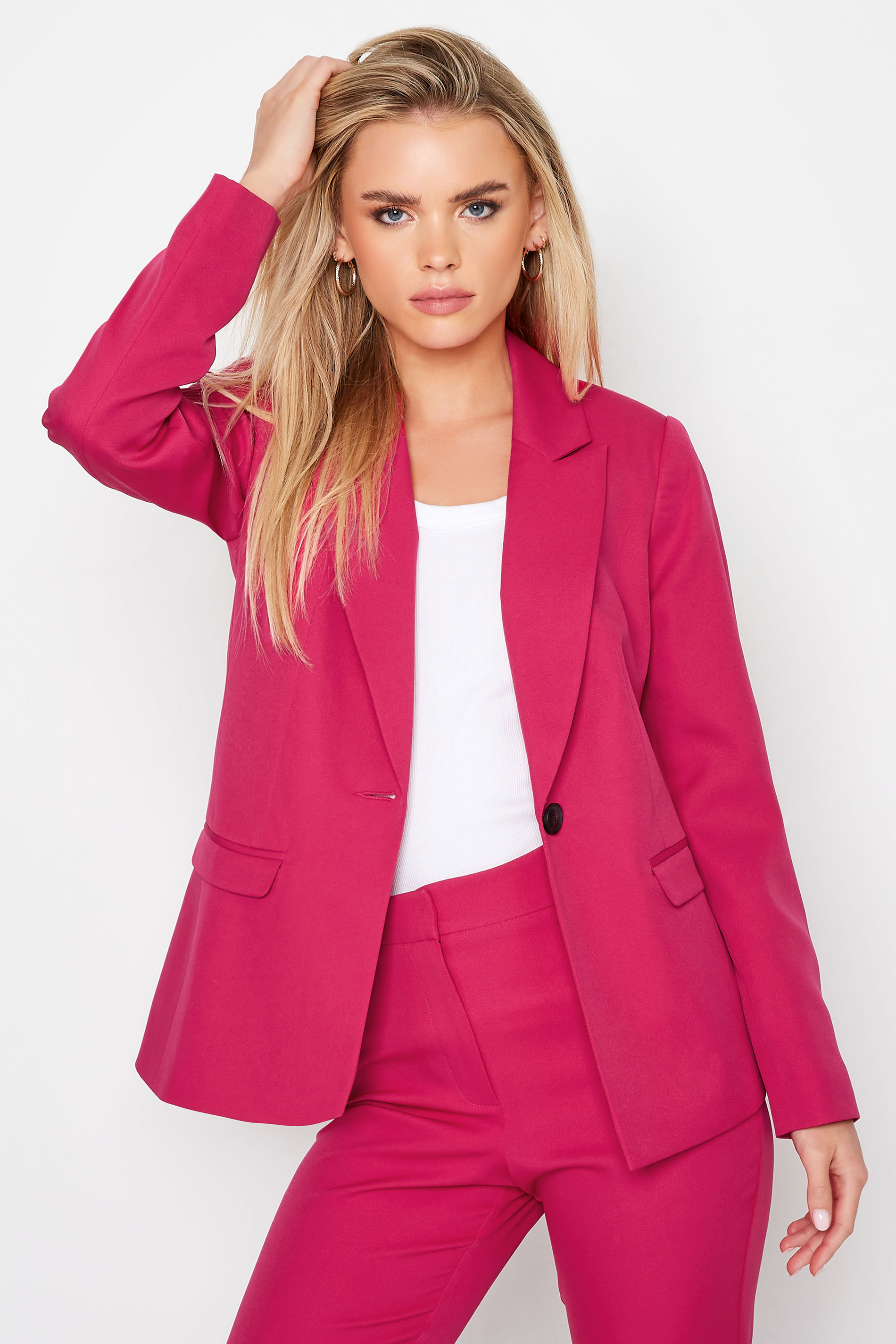 Petite Pink Scuba Lined Blazer | PixieGirl 2