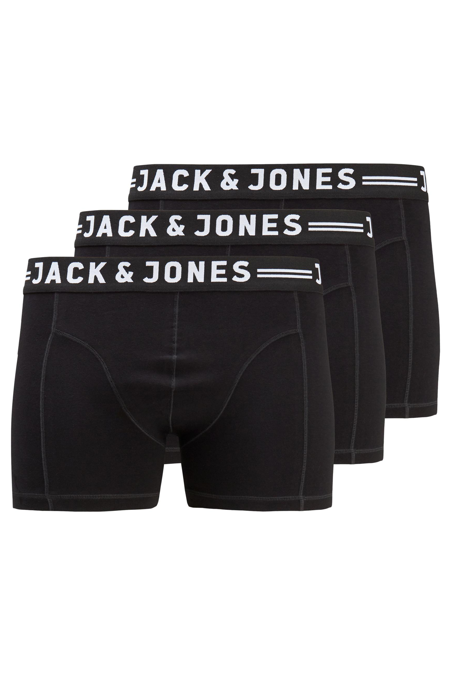 JACK & JONES Black 3 Pack Trunks 3