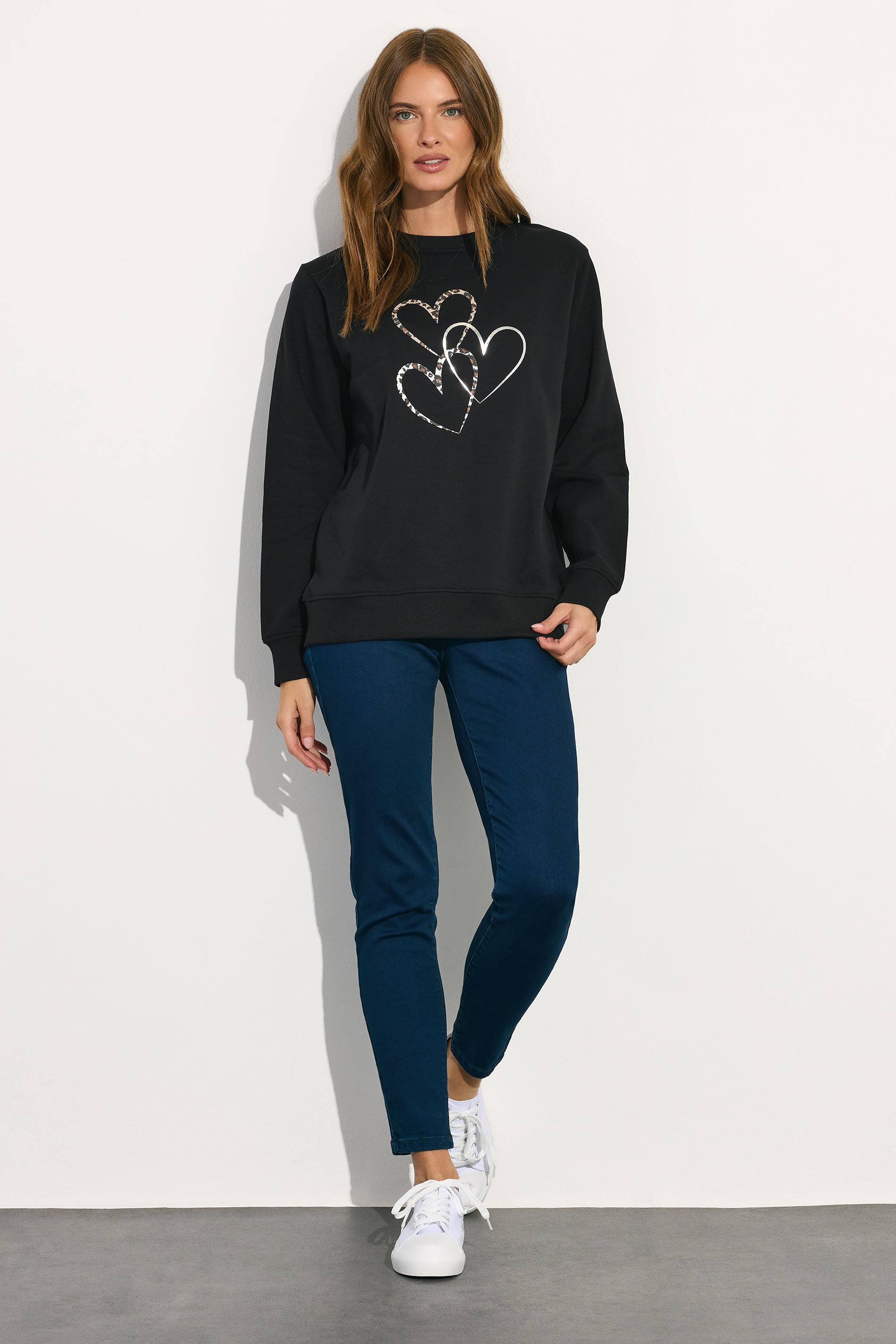 M&Co Black Multi Animal Print Heart Sweatshirt | M&Co 2
