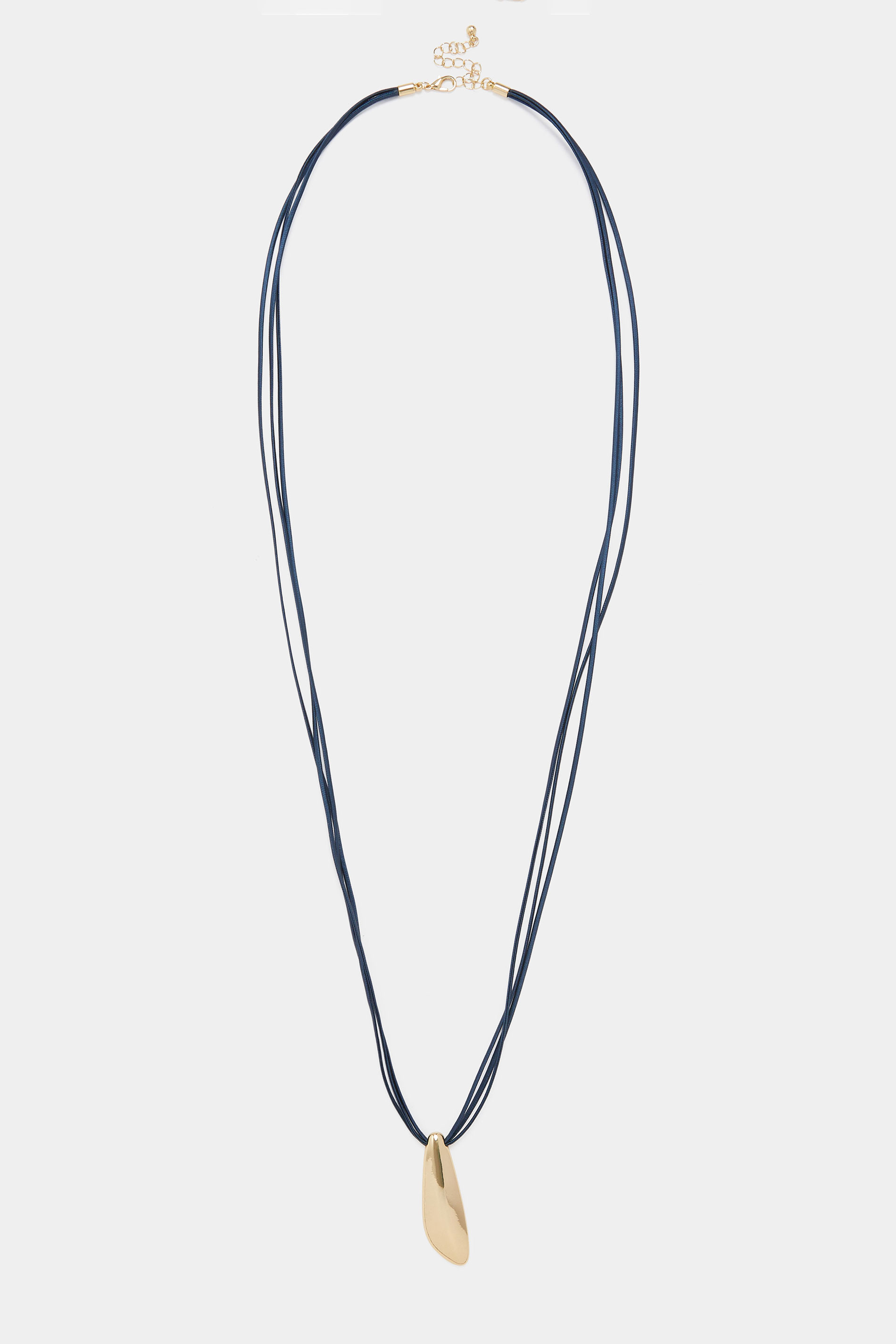 Gold Tone Cord Pendant Necklace | Yours Clothing 3