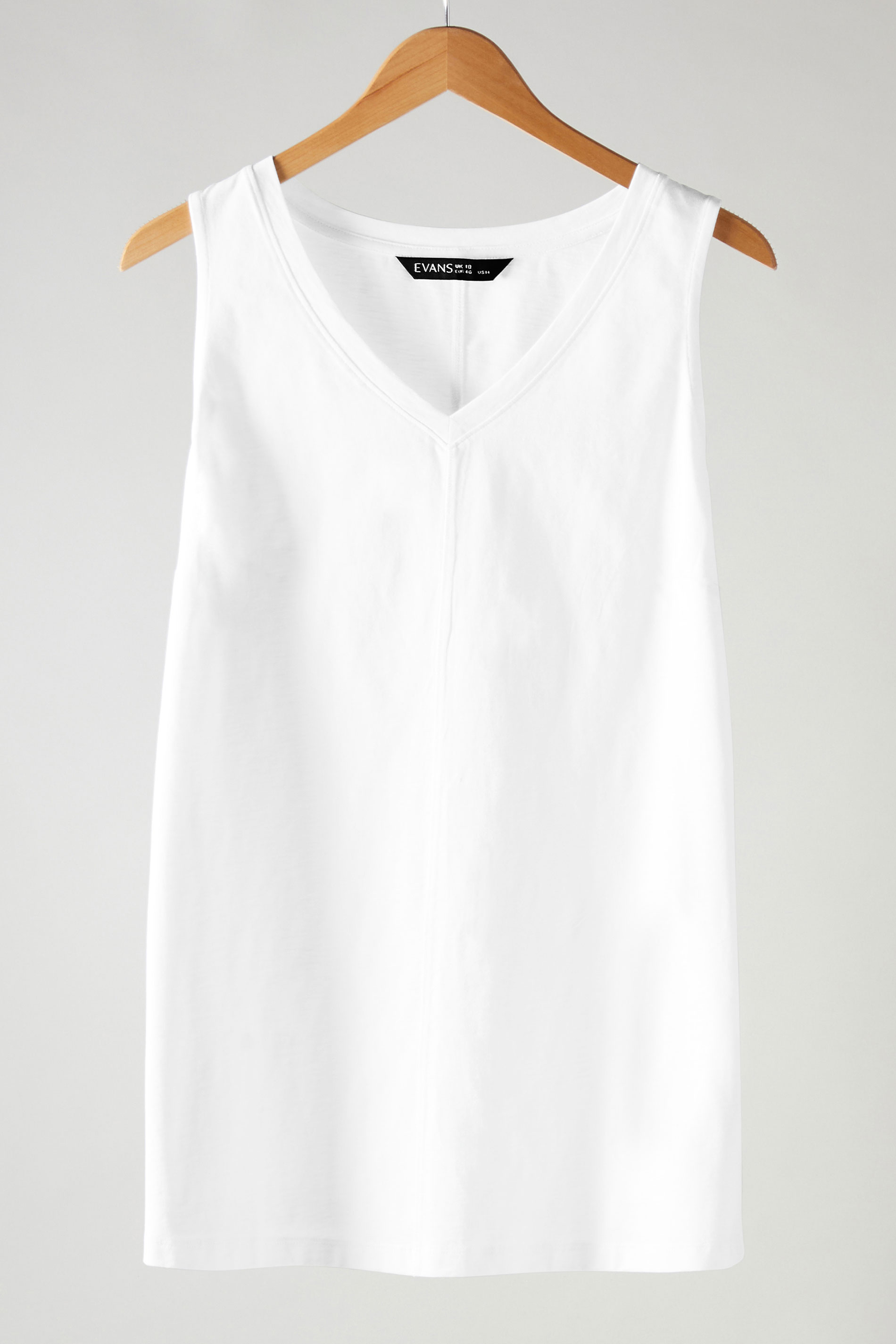 EVANS Plus Size White Premium Cotton Vest Top | Evans 6