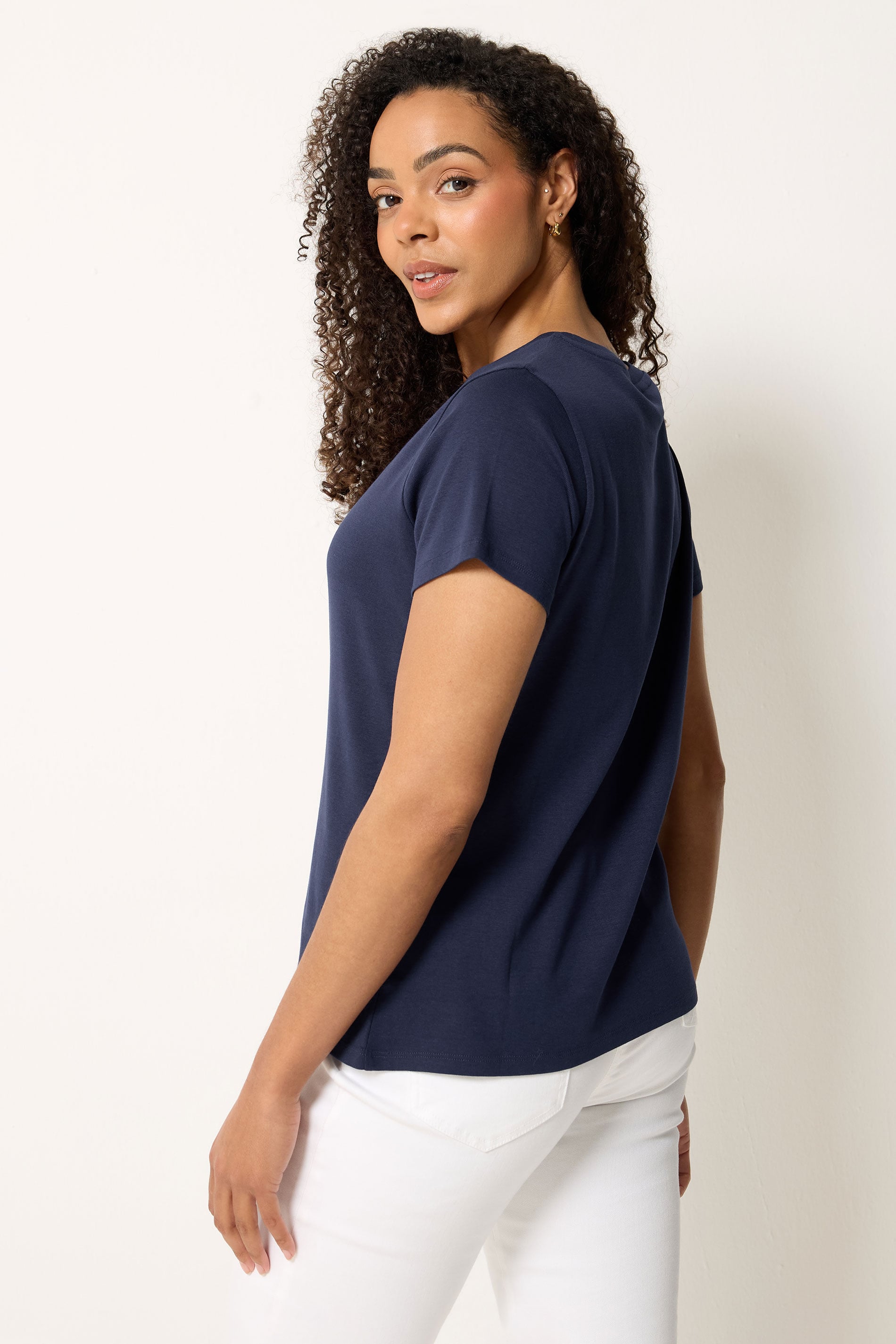 M&Co Navy Blue Cotton T-Shirt | M&Co 2