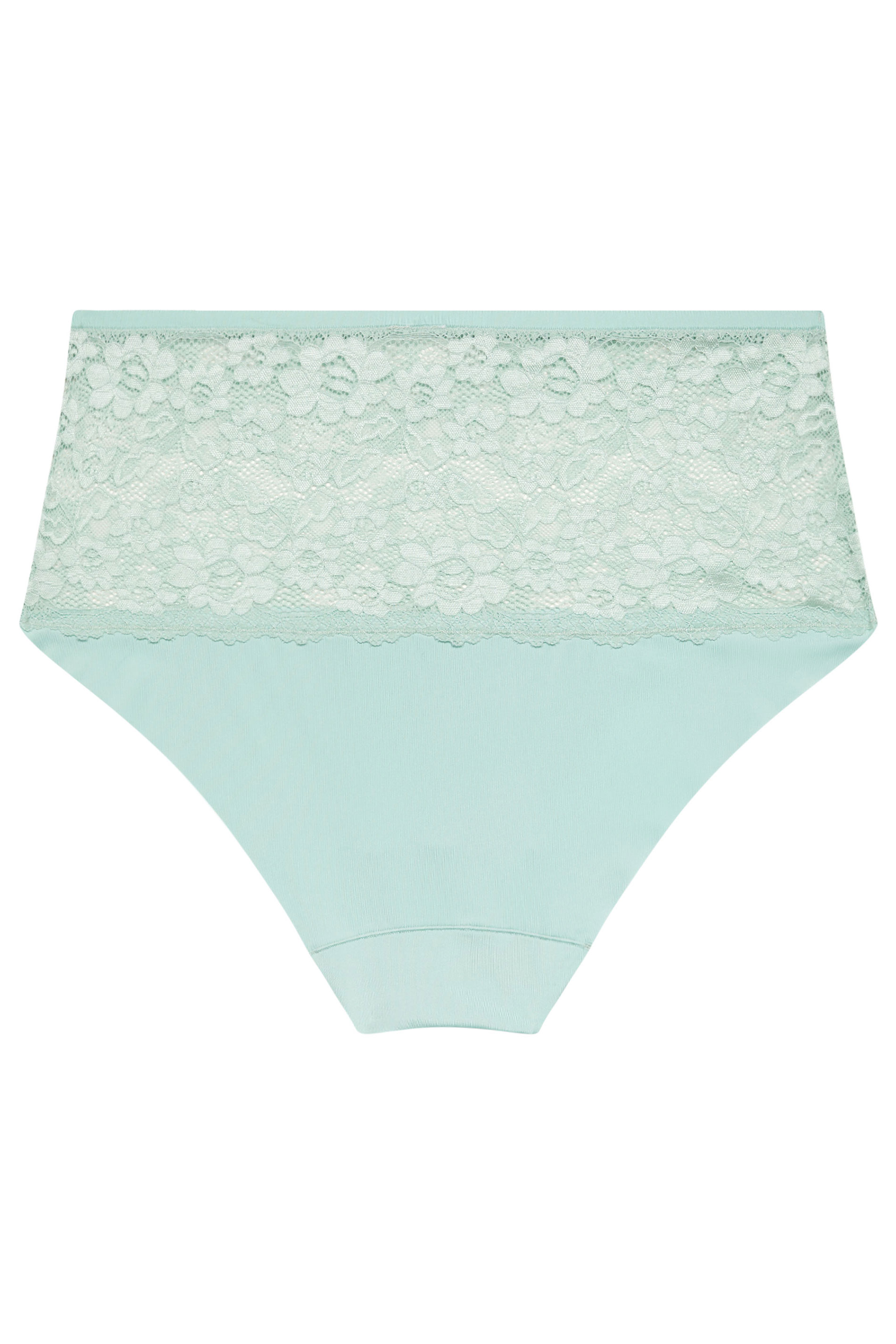 YOURS Plus Size Mint Green Lace Full Brief | Yours Clothing 5