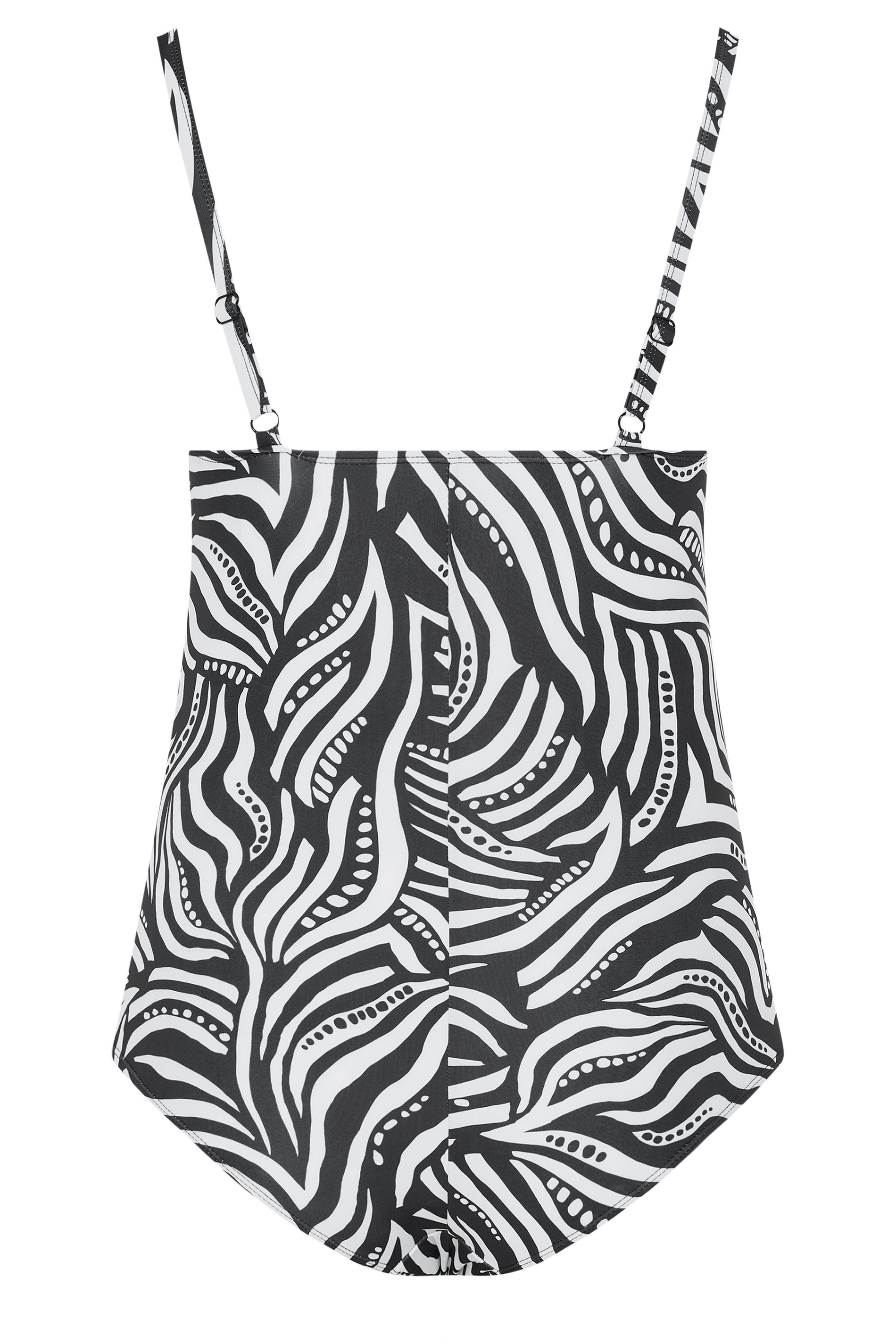 YOURS Plus Size Black & White Geometric Print Swimsuit | Yours Clothing 8